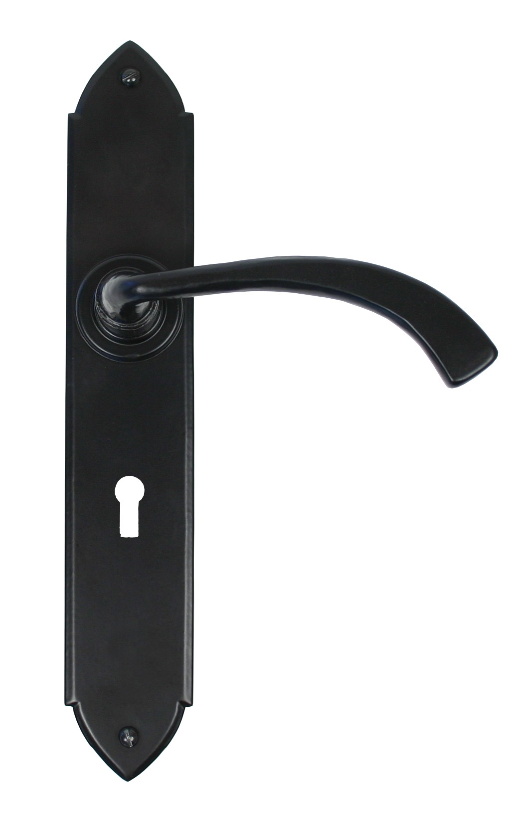 ANVIL - Black Gothic Curved Sprung Lever Lock Set  Anvil33136