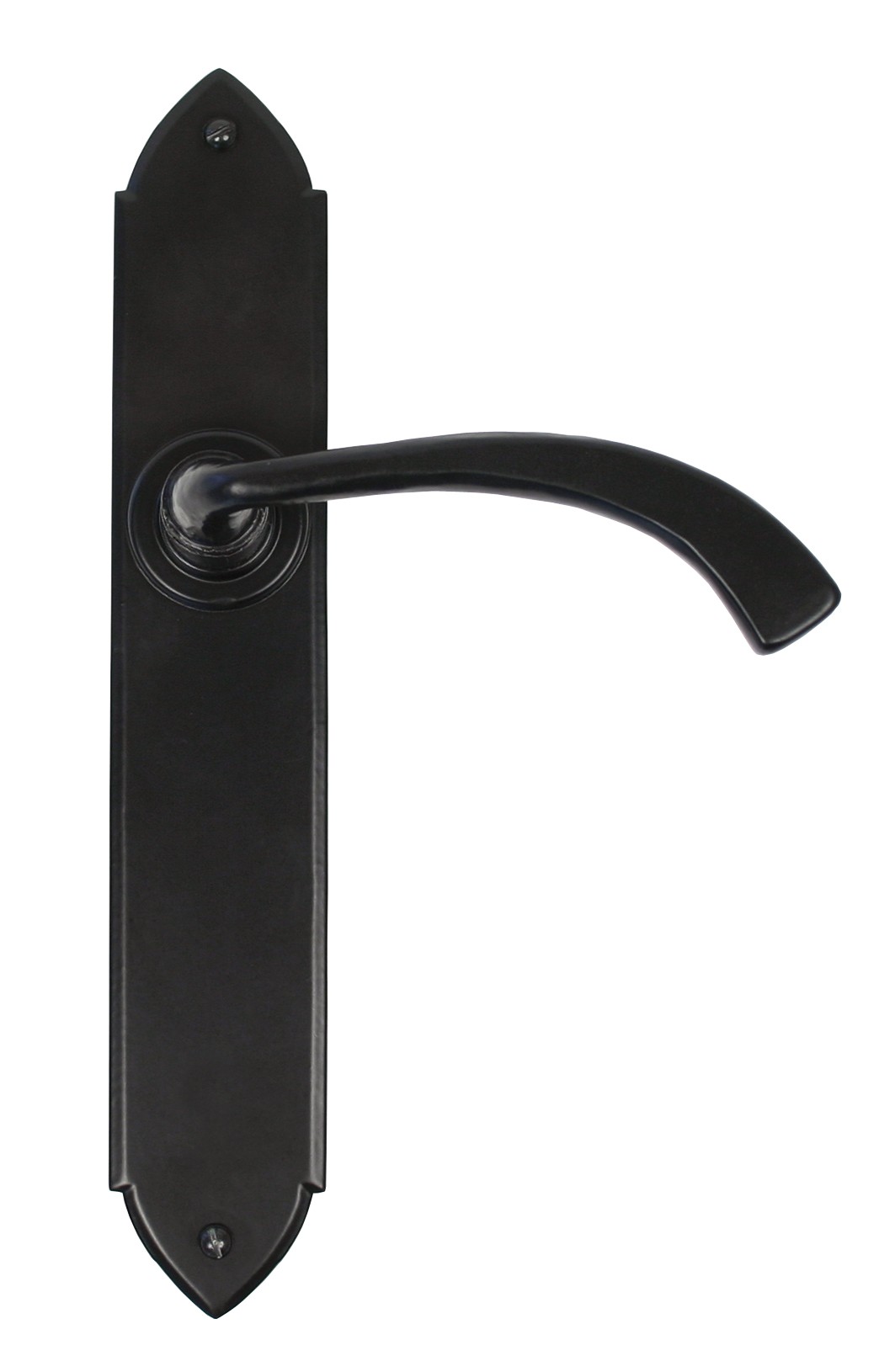 ANVIL - Black Gothic Curved Sprung Lever Latch Set  Anvil33137