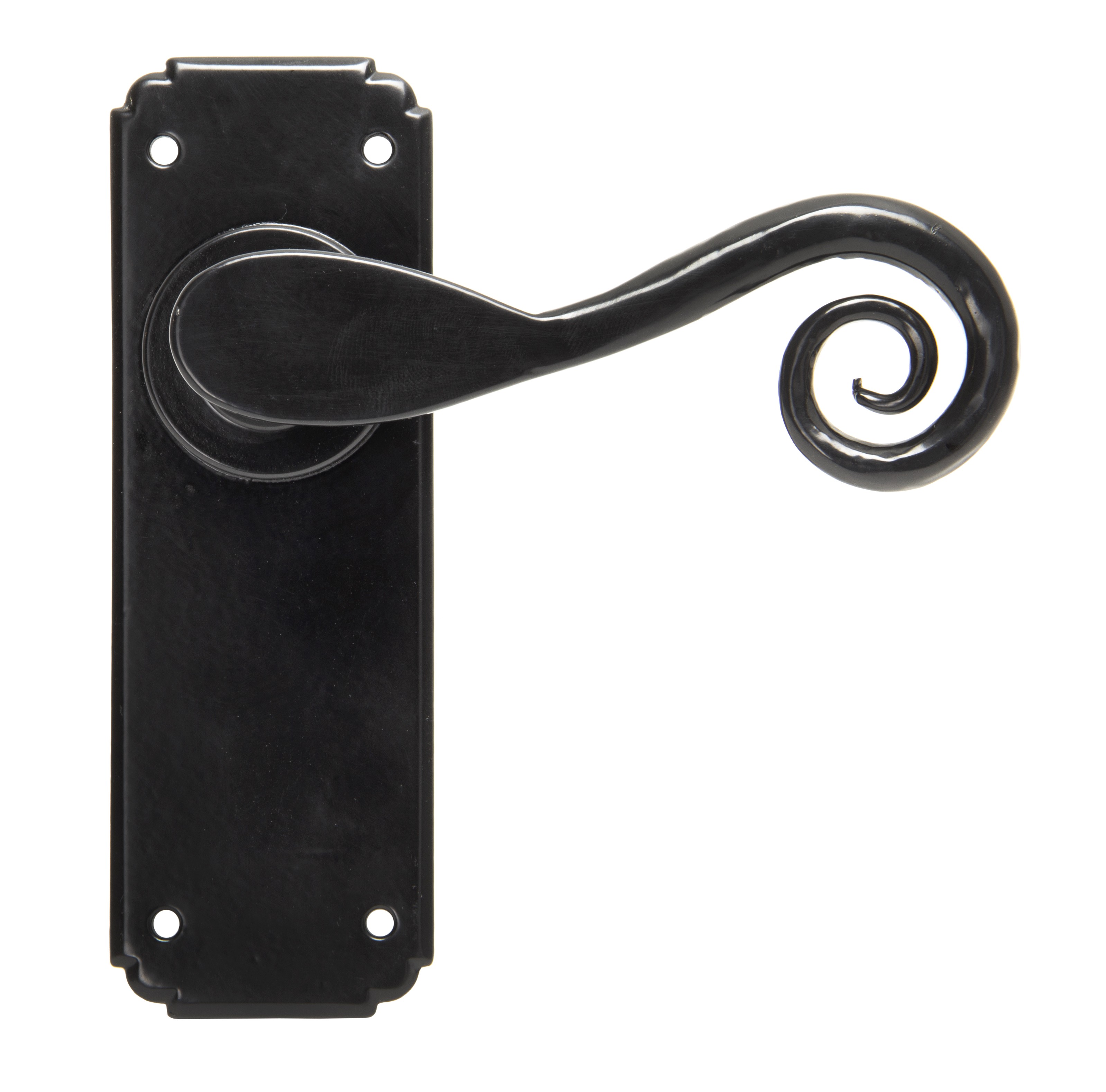 ANVIL - Black Sprung Monkeytail Lever Latch Handle Set  Anvil33278