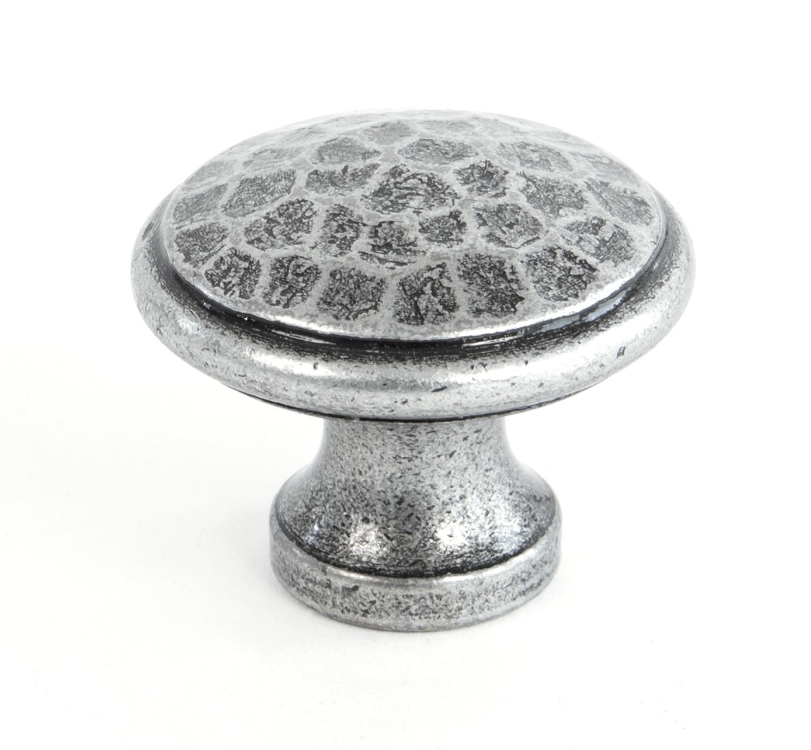 ANVIL - Pewter Beaten Cupboard Knob - Medium  Anvil33626