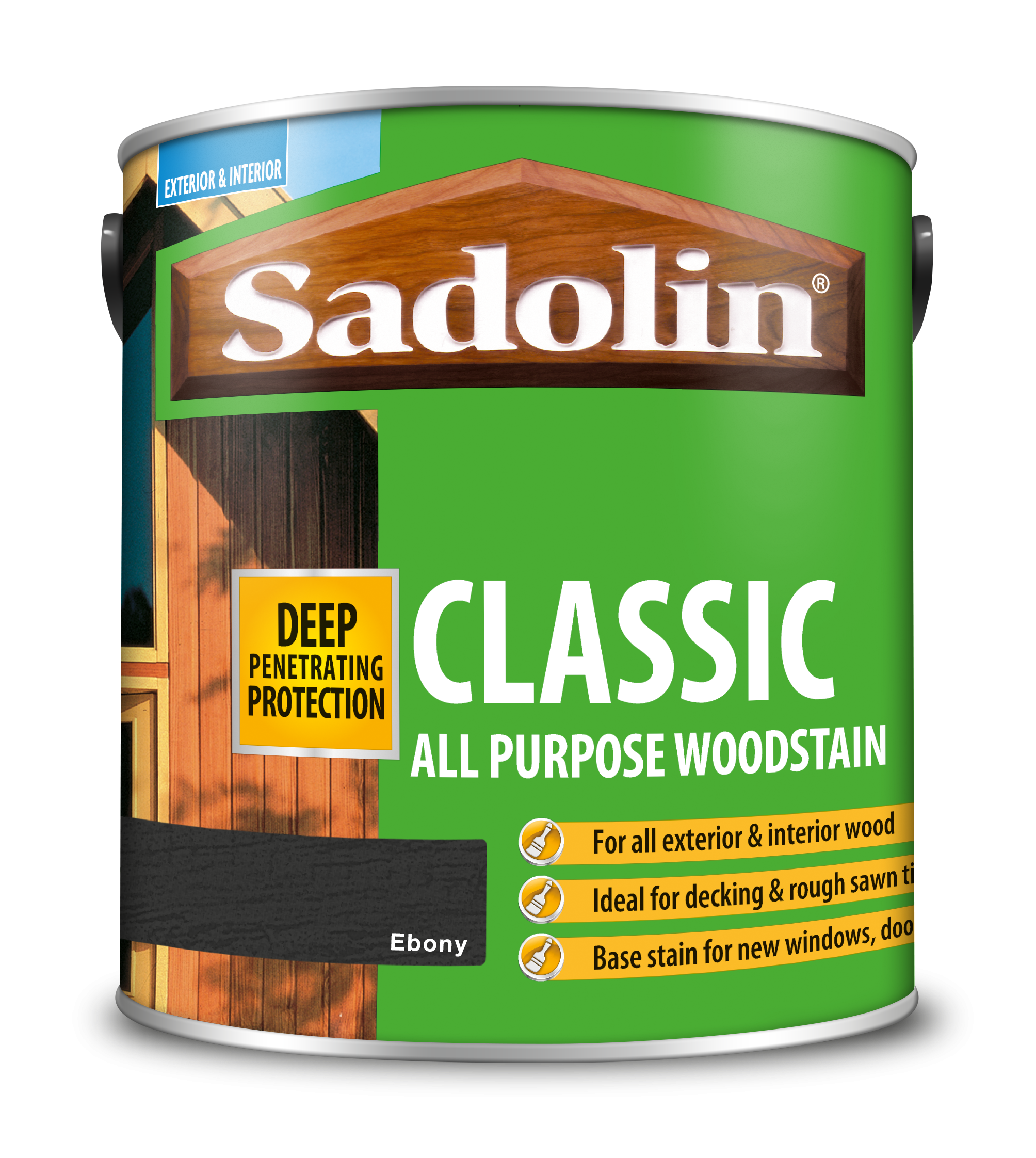 Sadolin Classic All Purpose Woodstain Ebony 2.5L [MPPSPEB]  5012903