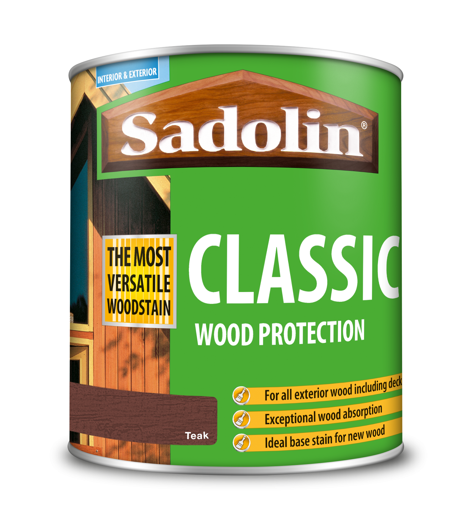 Sadolin Classic All Purpose Woodstain Teak 1L [MPPSPTA]  5028461