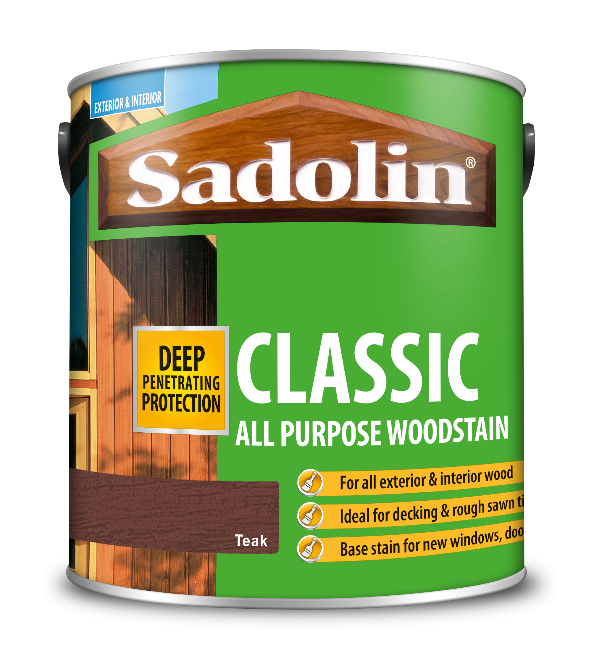 Sadolin Classic All Purpose Woodstain Teak 2.5L [MPPSPTB]  5028462