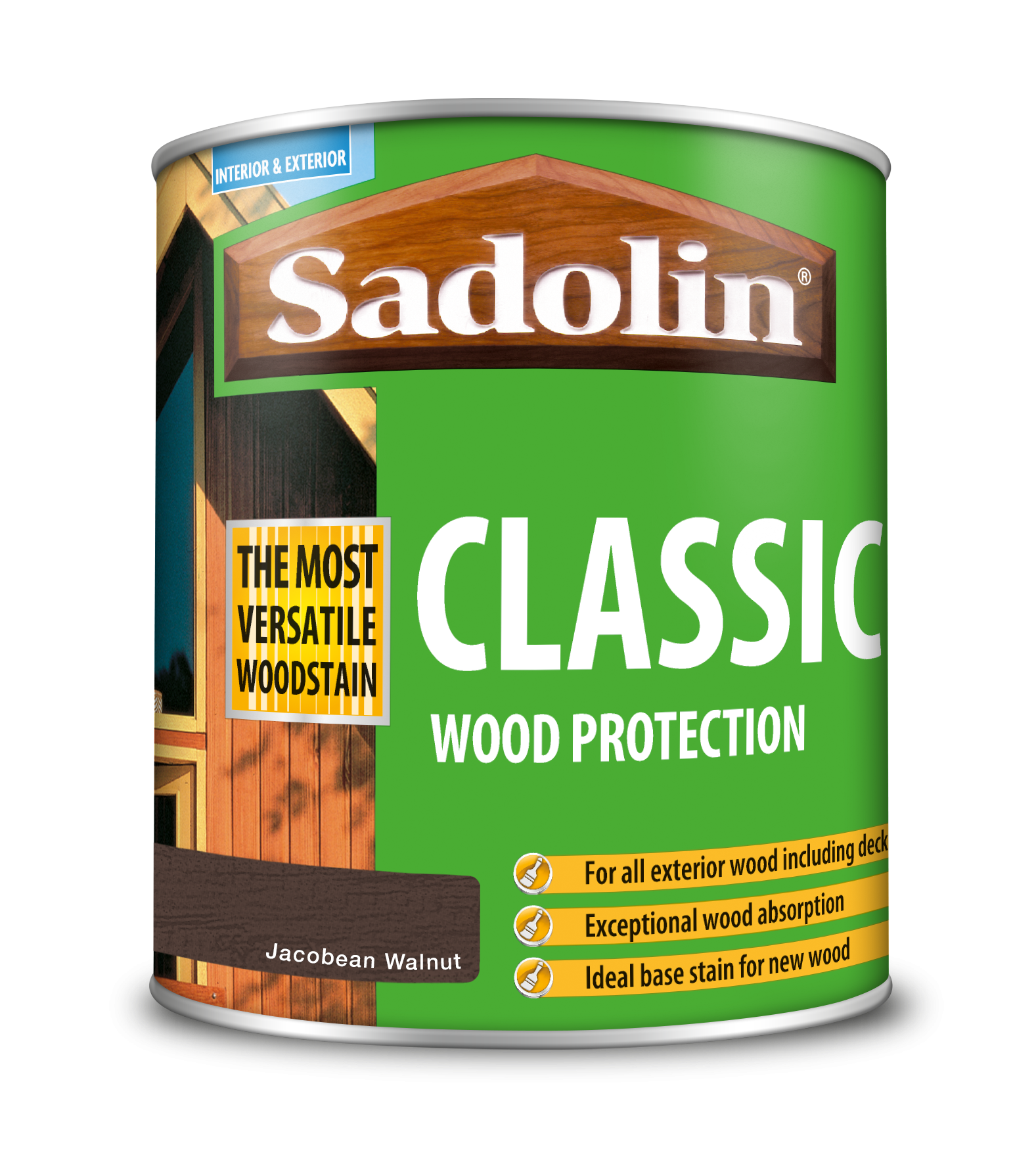 Sadolin Classic All Purpose Woodstain Jacobean Walnut 1L [MPPSPWA]  5028465