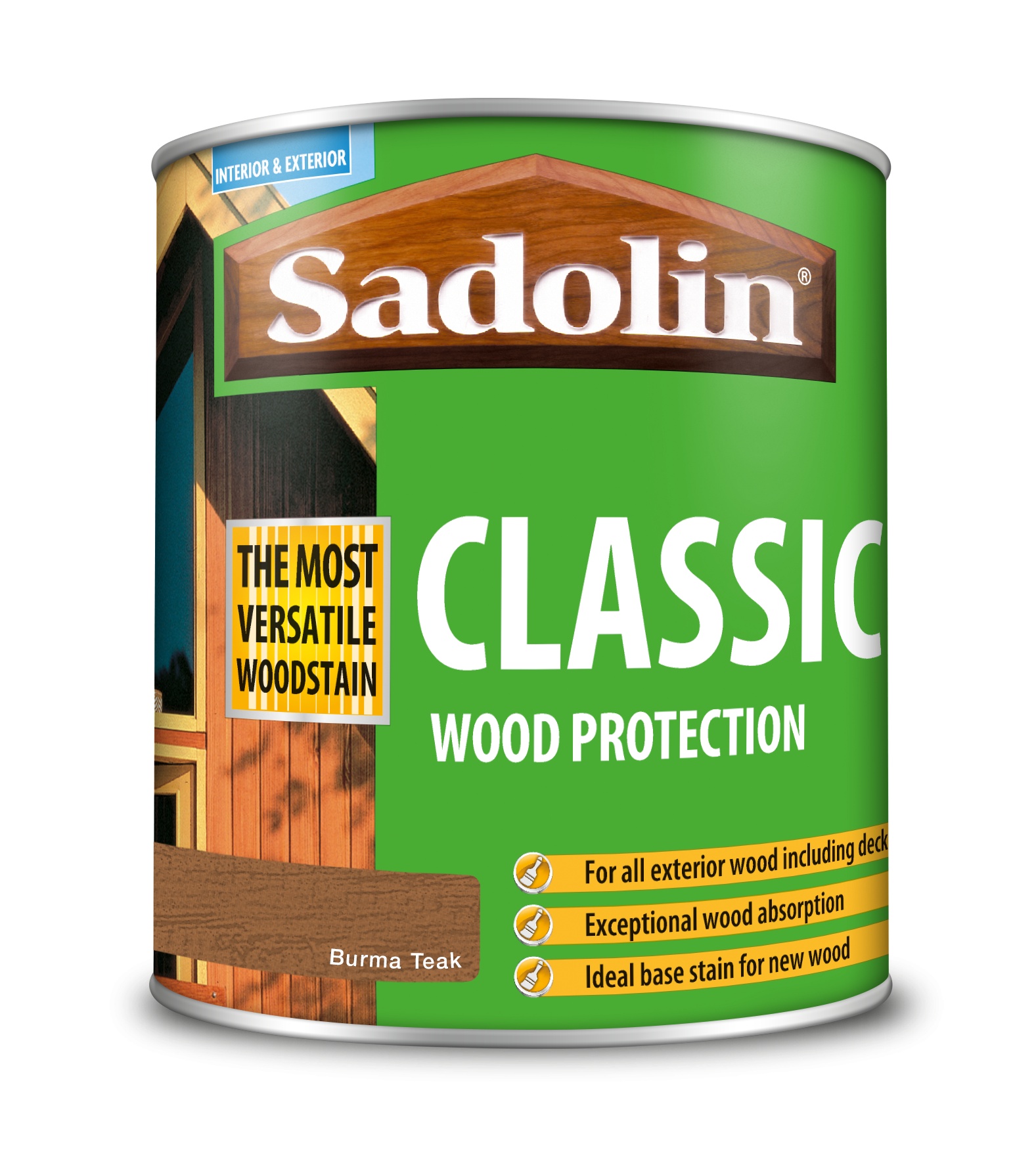 Sadolin Classic All Purpose Woodstain Burma Teak 1L [MPPSPTG]  5028479