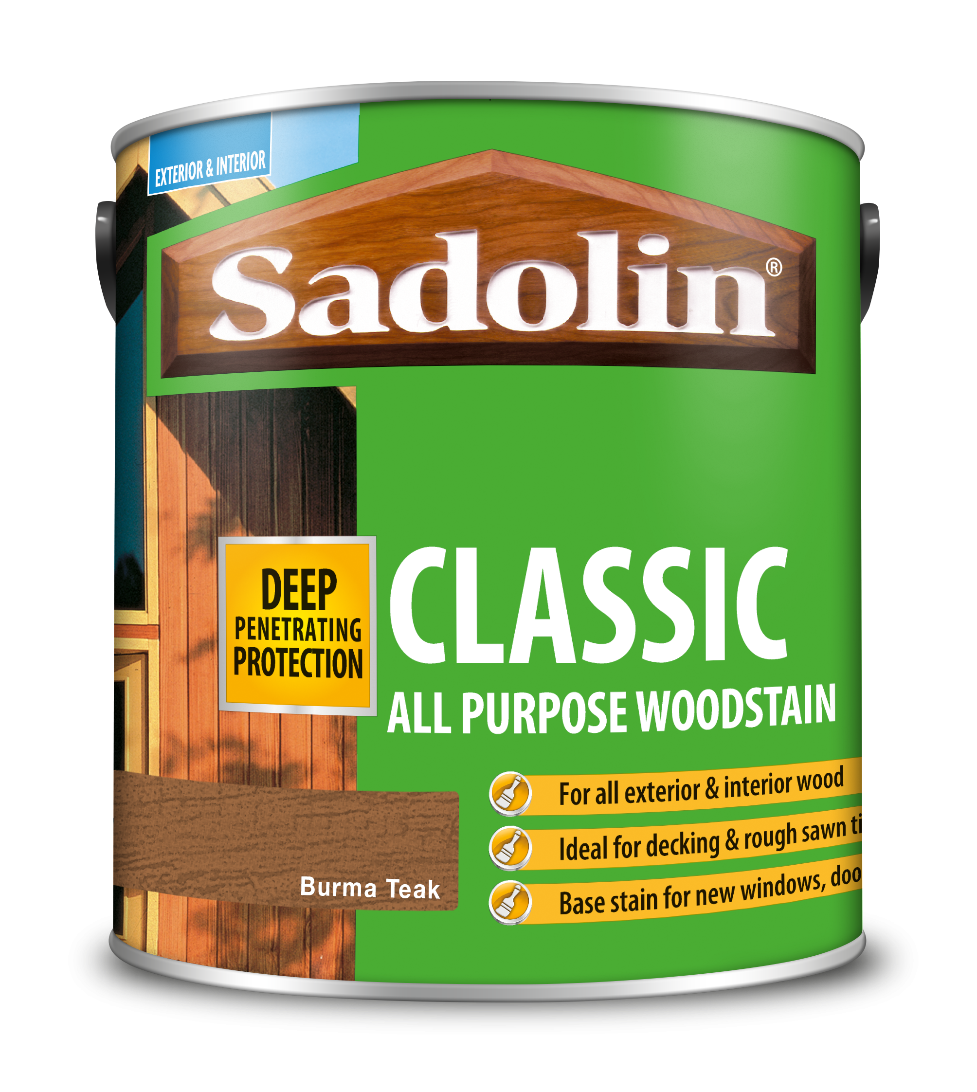 Sadolin Classic All Purpose Woodstain Burma Teak 2.5L [MPPSPTH]  5028480