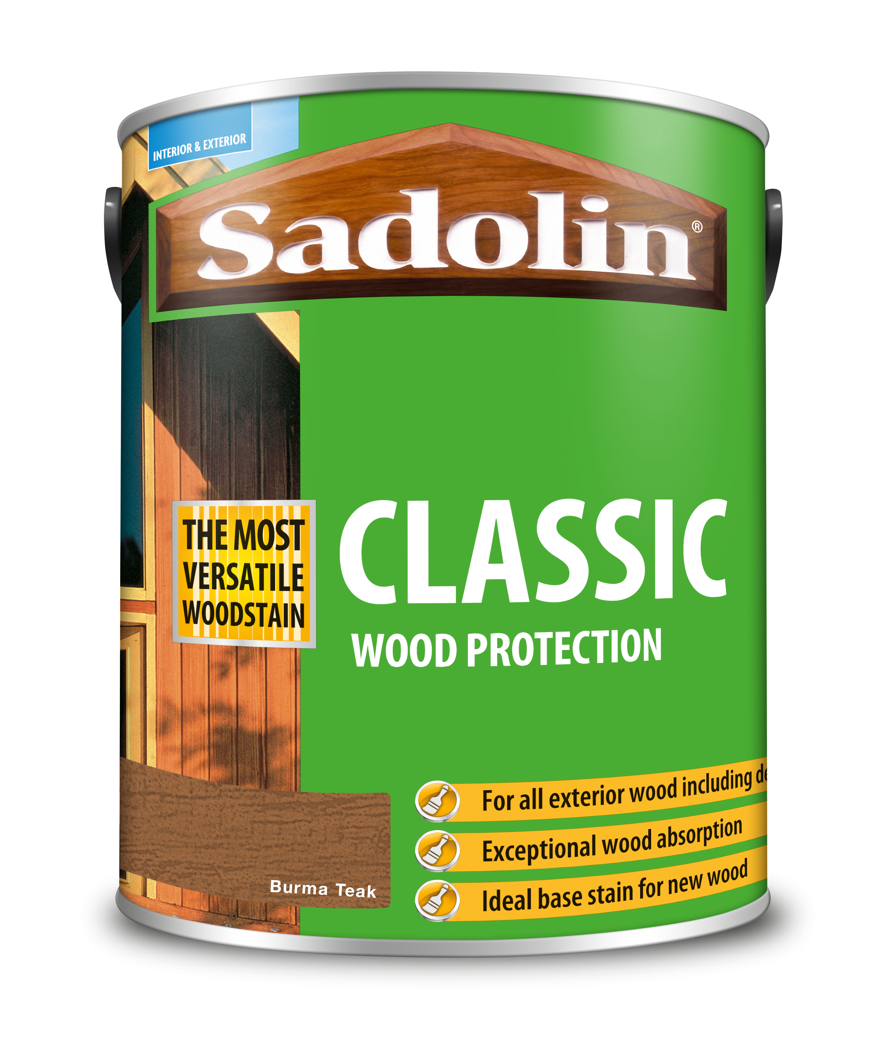 Sadolin Classic All Purpose Woodstain Burma Teak 5L [MPPSPTI]  5028481