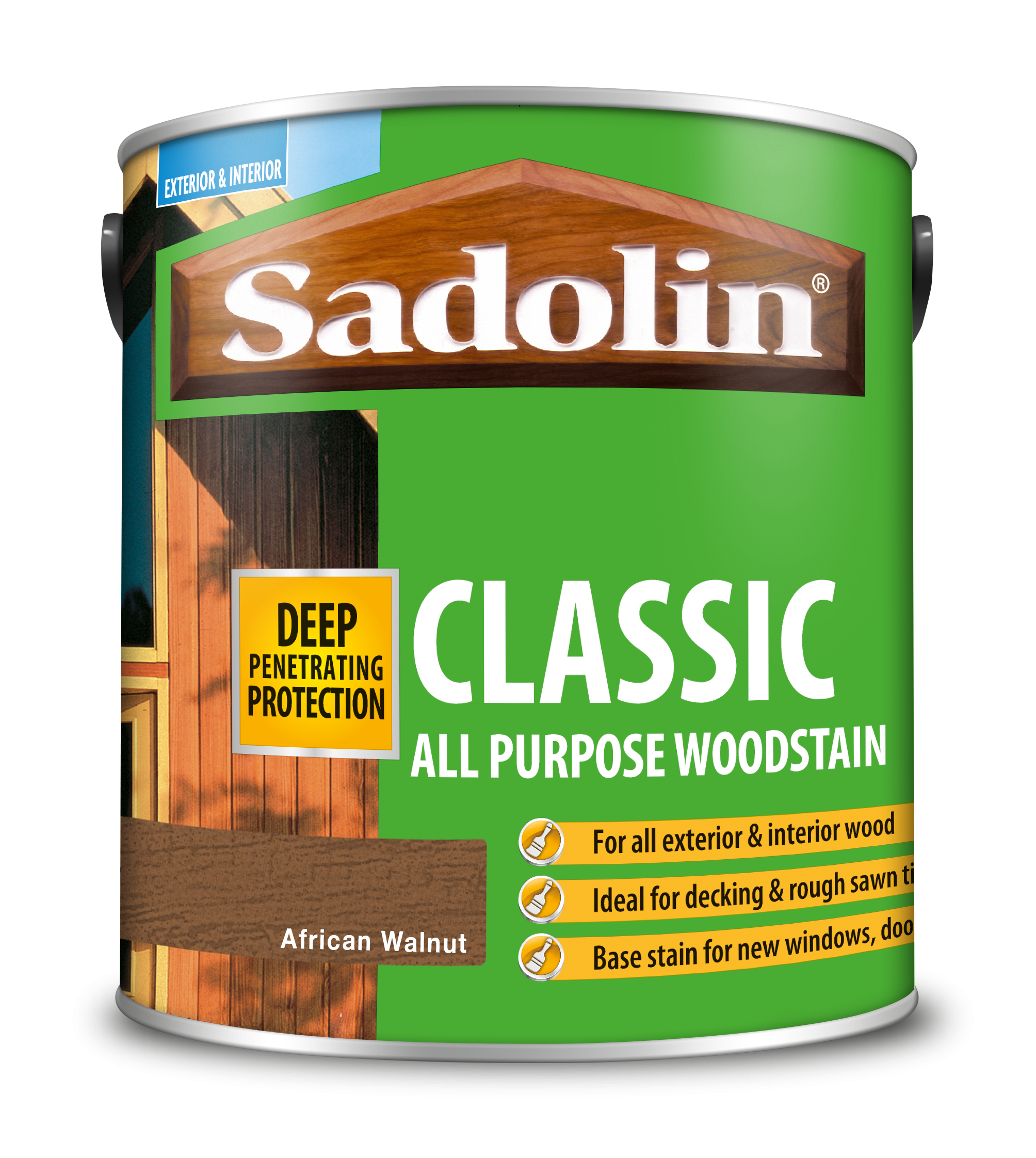 Sadolin Classic All Purpose Woodstain African Walnut 2.5L [MPPSPWH]  5028484
