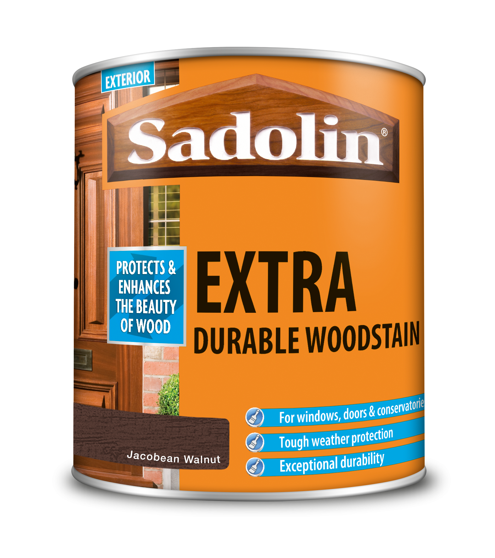 Sadolin Extra Durable Woodstain Jacobean Walnut 1L [MPPSSUF]  5028539