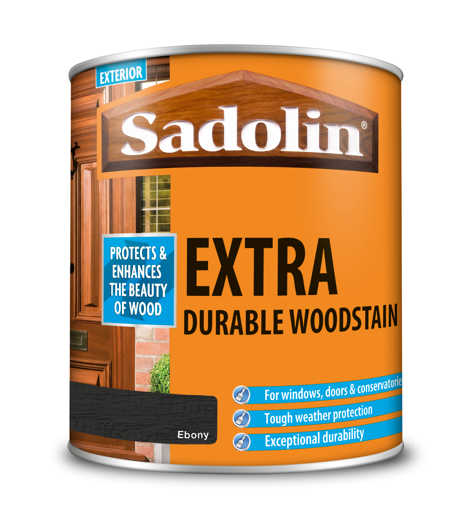 Sadolin Extra Durable Woodstain Ebony 1L [MPPSSUJ]  5028542