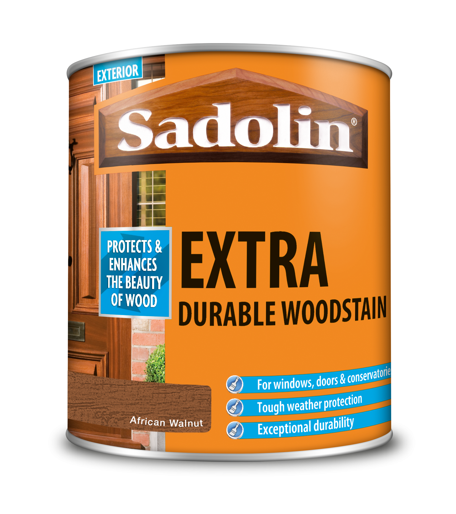 Sadolin Extra Durable Woodstain African Walnut 1L [MPPSSUZ]  5028555