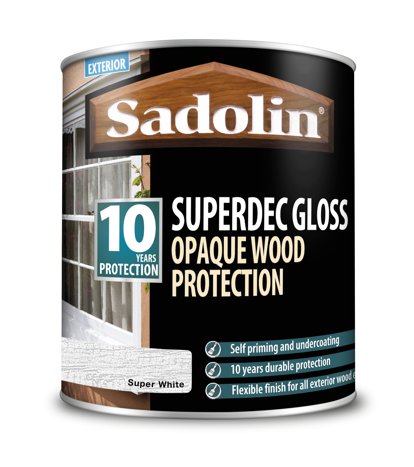 Sadolin Superdec Gloss Super White 1L [MPPSD1A]  5028850