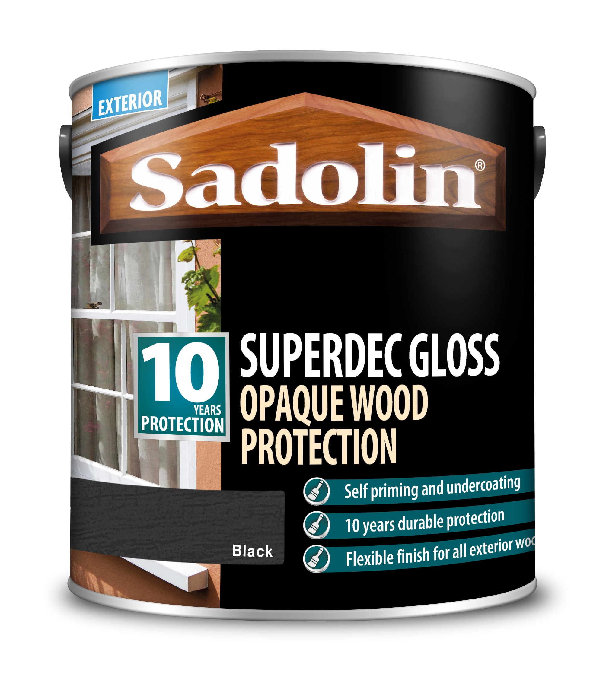 Sadolin Superdec Gloss Black 2.5L [MPPSSD6]  5028854