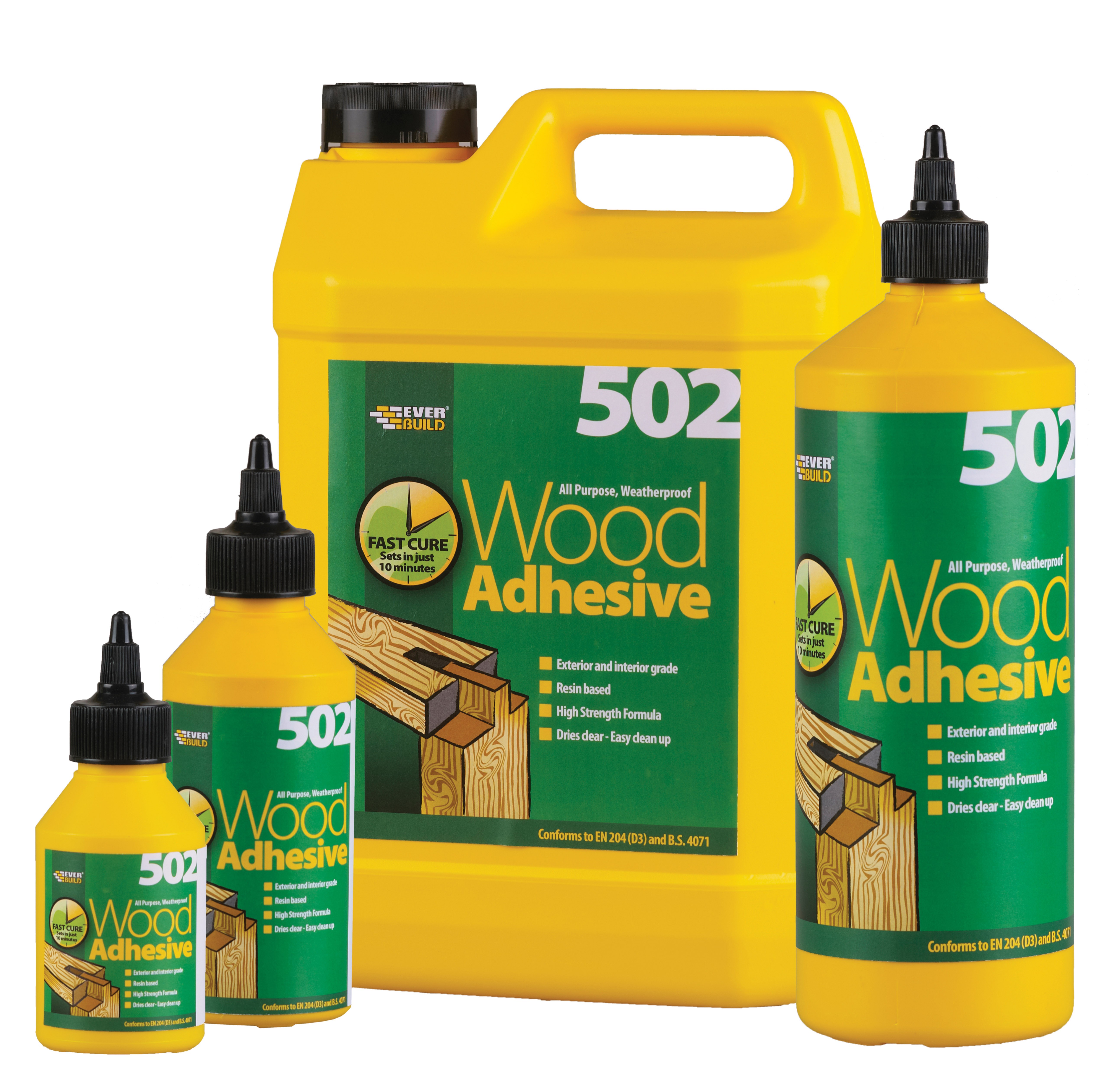 SikaEverbuild 502 All Purpose Waterproof Wood Adhesive 125ml [EVBWOODBOT125]