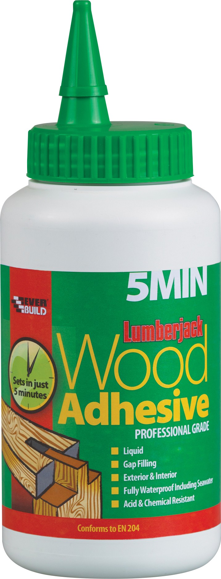 SikaEverbuild Lumberjack 5 Min PU Wood Glue 750gm Red [EVB5MINPU7]