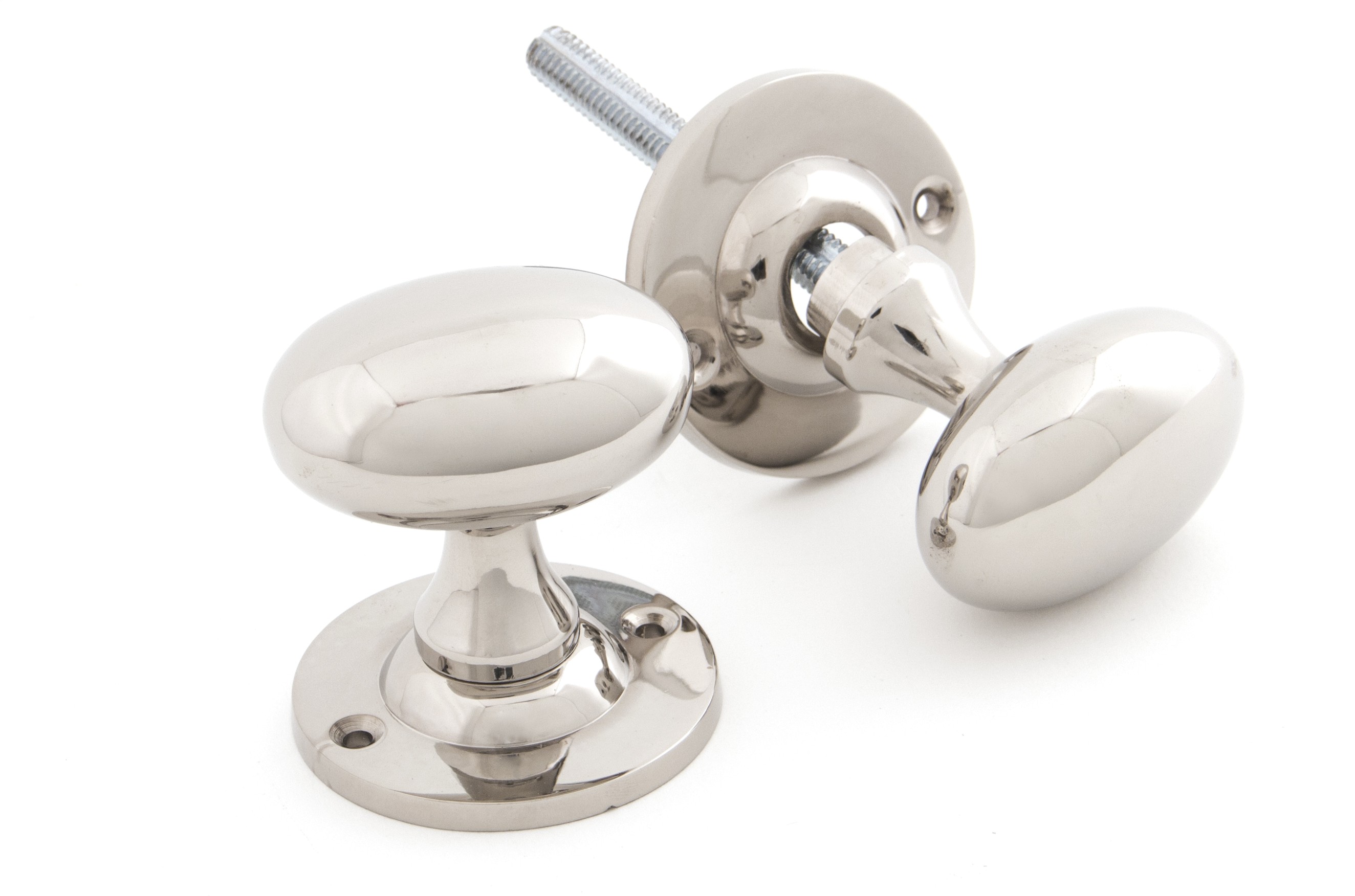 ANVIL - Polished Nickel Oval Mortice/Rim Knob Set  Anvil83629