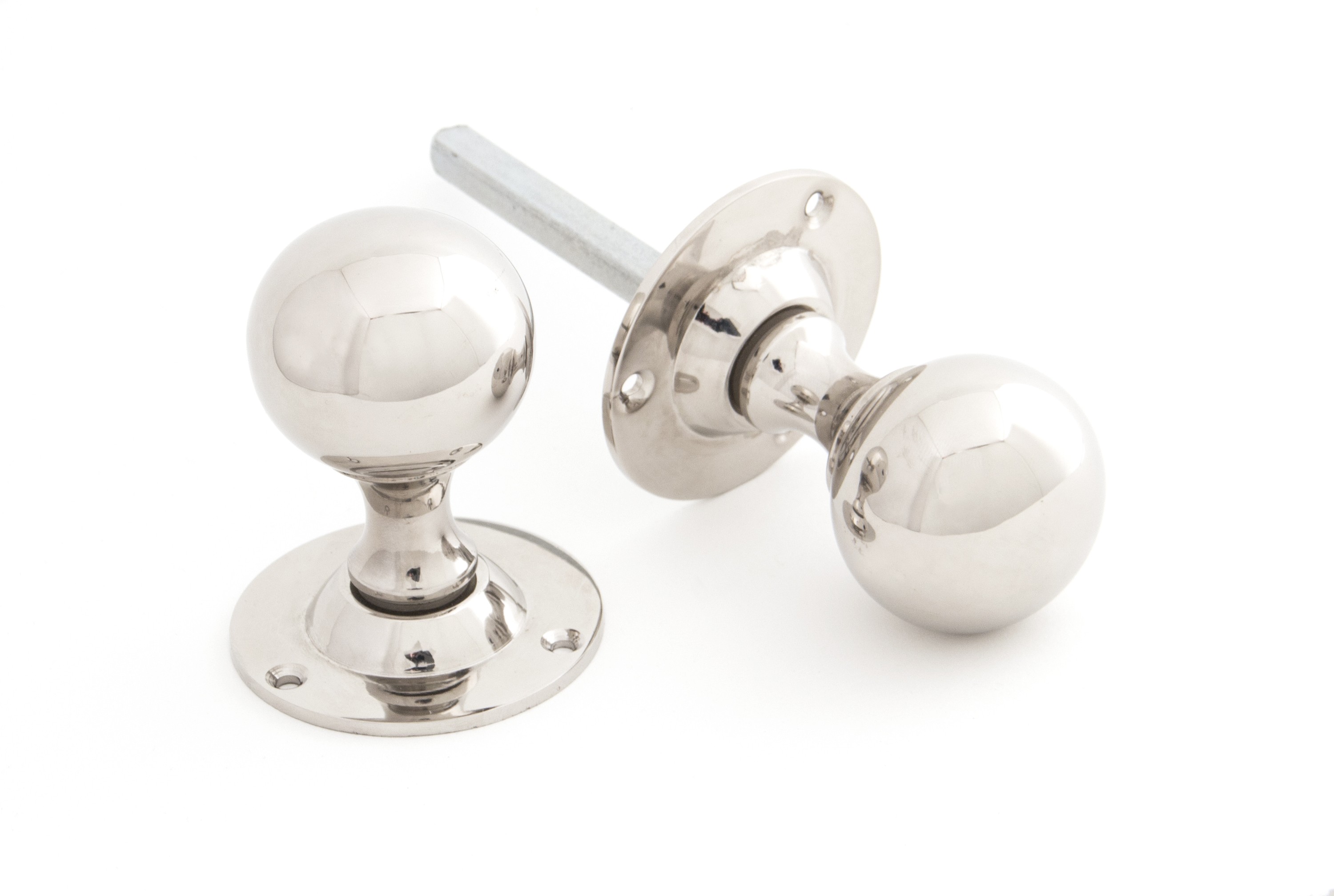 ANVIL - Polished Nickel Ball Mortice Knob Set  Anvil83632