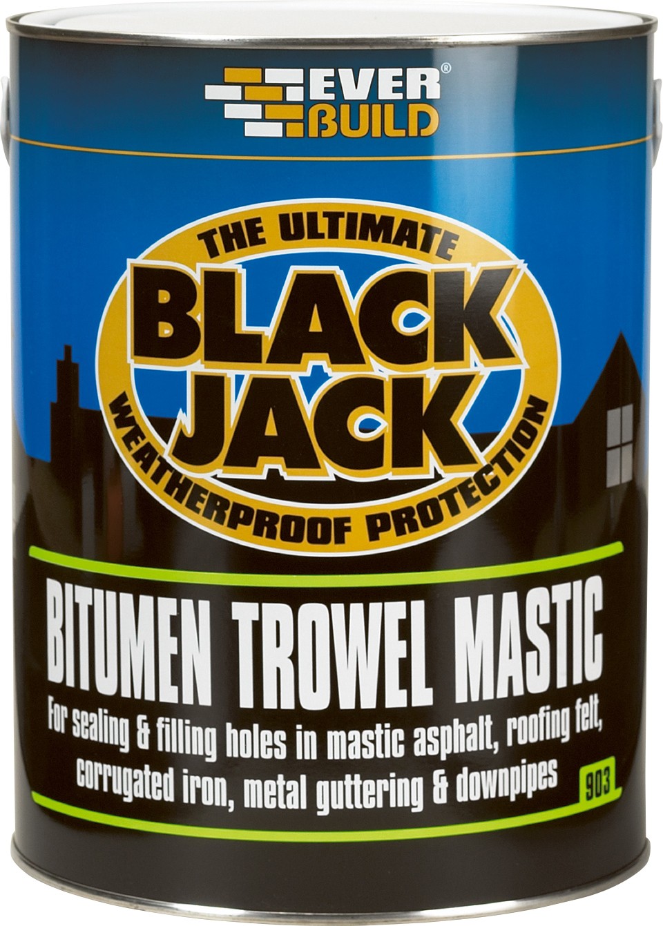 SikaEverbuild Black Jack 903 Bitumen Trowel Mastic 5L Black [SIK486991]