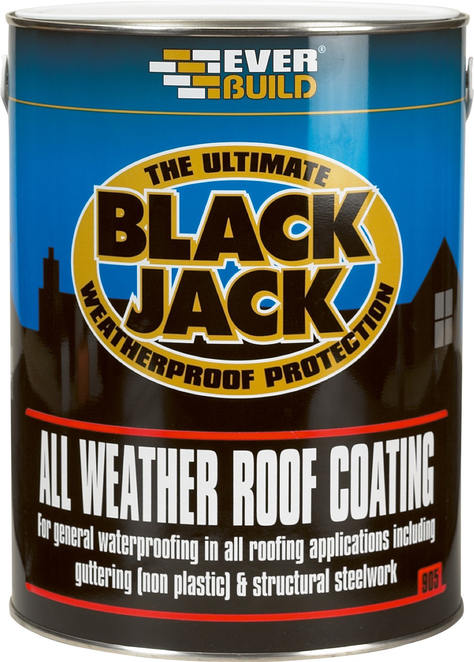 SikaEverbuild Black Jack 905 All Weather Roof Coating 5L Black [SIK90505]