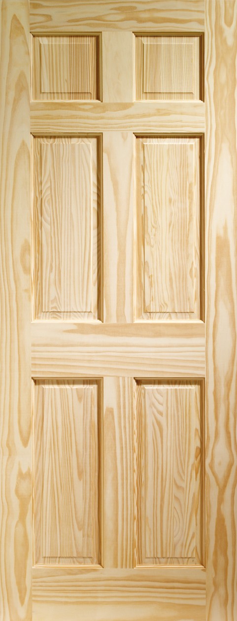 XL JOINERY DOORS -  CPIN6P27  Internal Clear Pine Colonial 6 Panel  CPIN6P27
