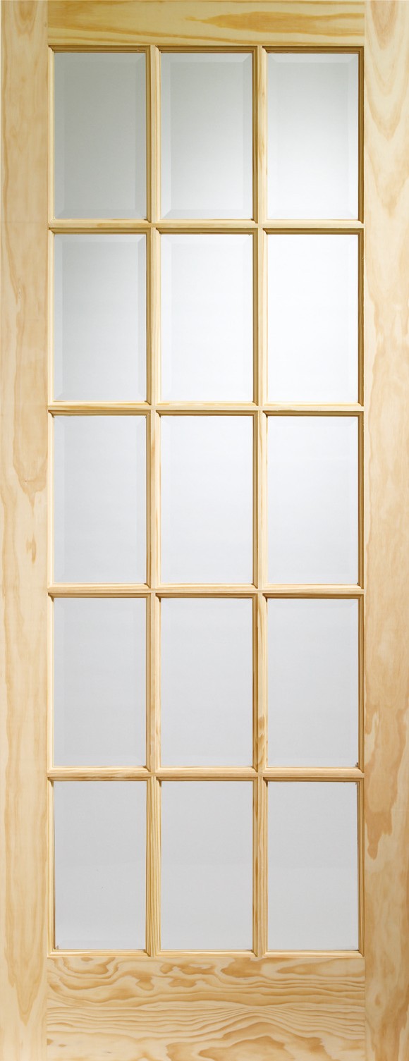 XL JOINERY DOORS -  GCPSA27  Internal Clear Pine SA77 with Clear Glass (15 Light)  GCPSA27