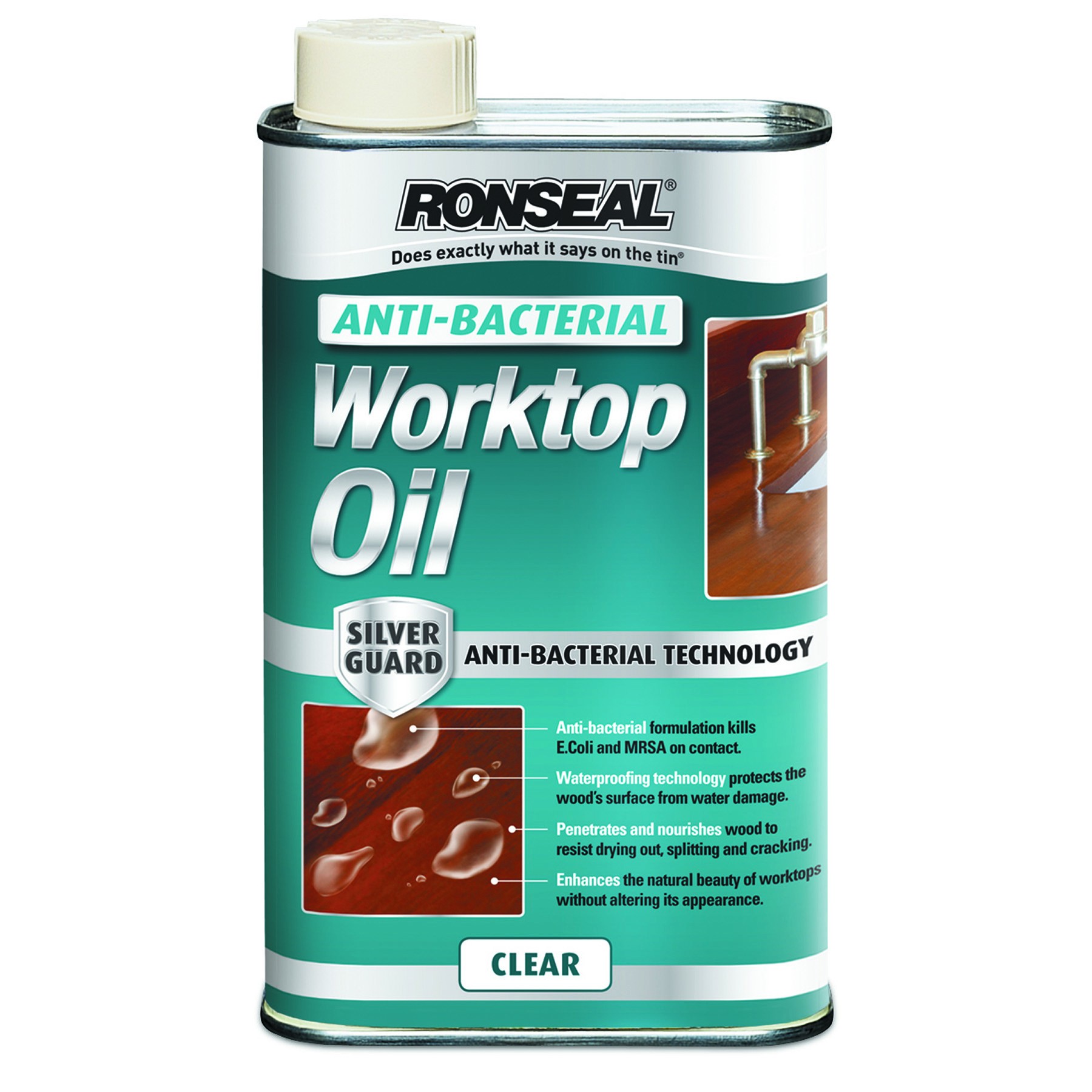Ronseal Anti-Bacterial Worktop Oil 1L [RONS36224]
