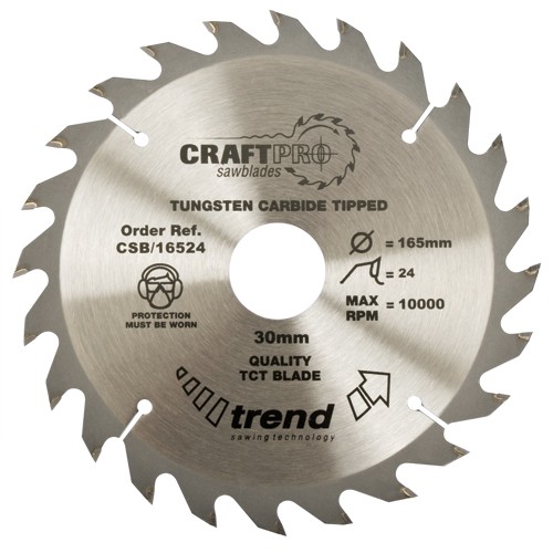 Trend CSB/16024  Craft saw blade 160mm x 24 teeth x 20mm   TRCSB16024