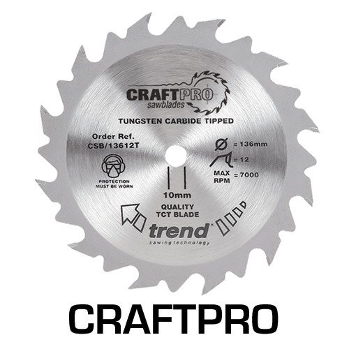 Trend CSB/16548TC  Craft saw blade 165mm x 48 teeth x 15.88 thin   TRCSB16548TC