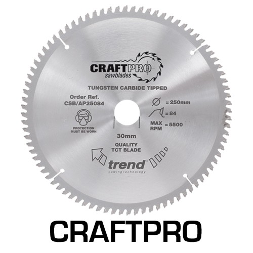 Trend CSB/AP26096 Craft saw blade aluminium & plastic 260 x 96 x 30   TRCSBAP26096