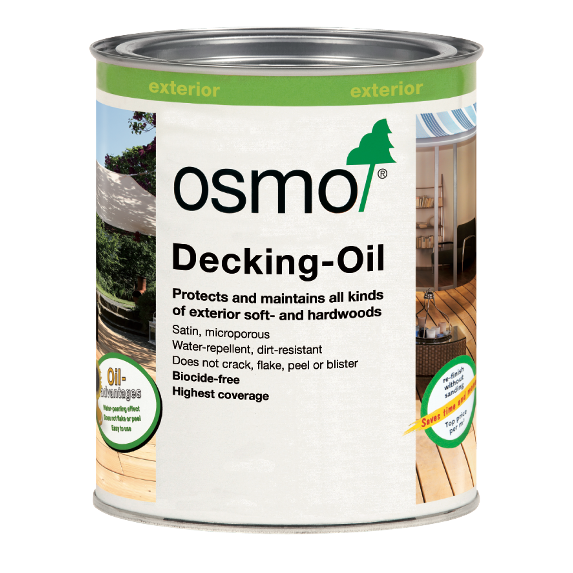 OSMO Decking Oil Teak (Clear) 2.5L (OSM007D)
