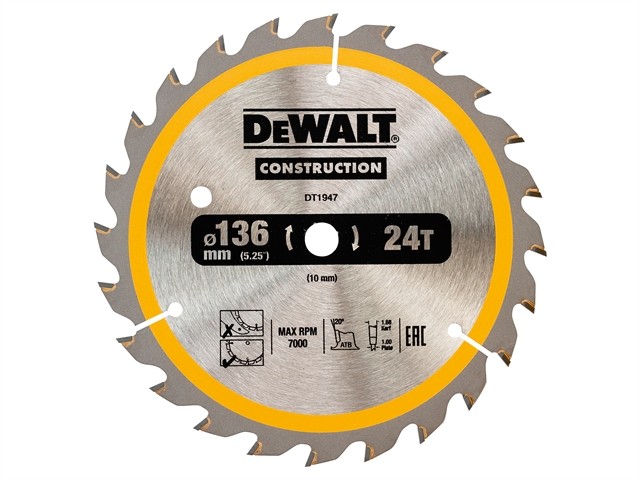 Cordless Construction Circular Saw Blade  DEWDT1947QZ