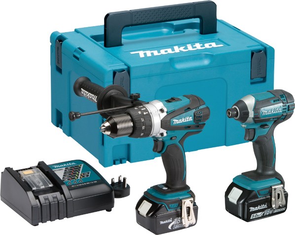 MAKITA DLX2145TJ 18v Li-ion 2Pc Combo Kit 2x5Ah Power Tool  MAKDLX2145TJ