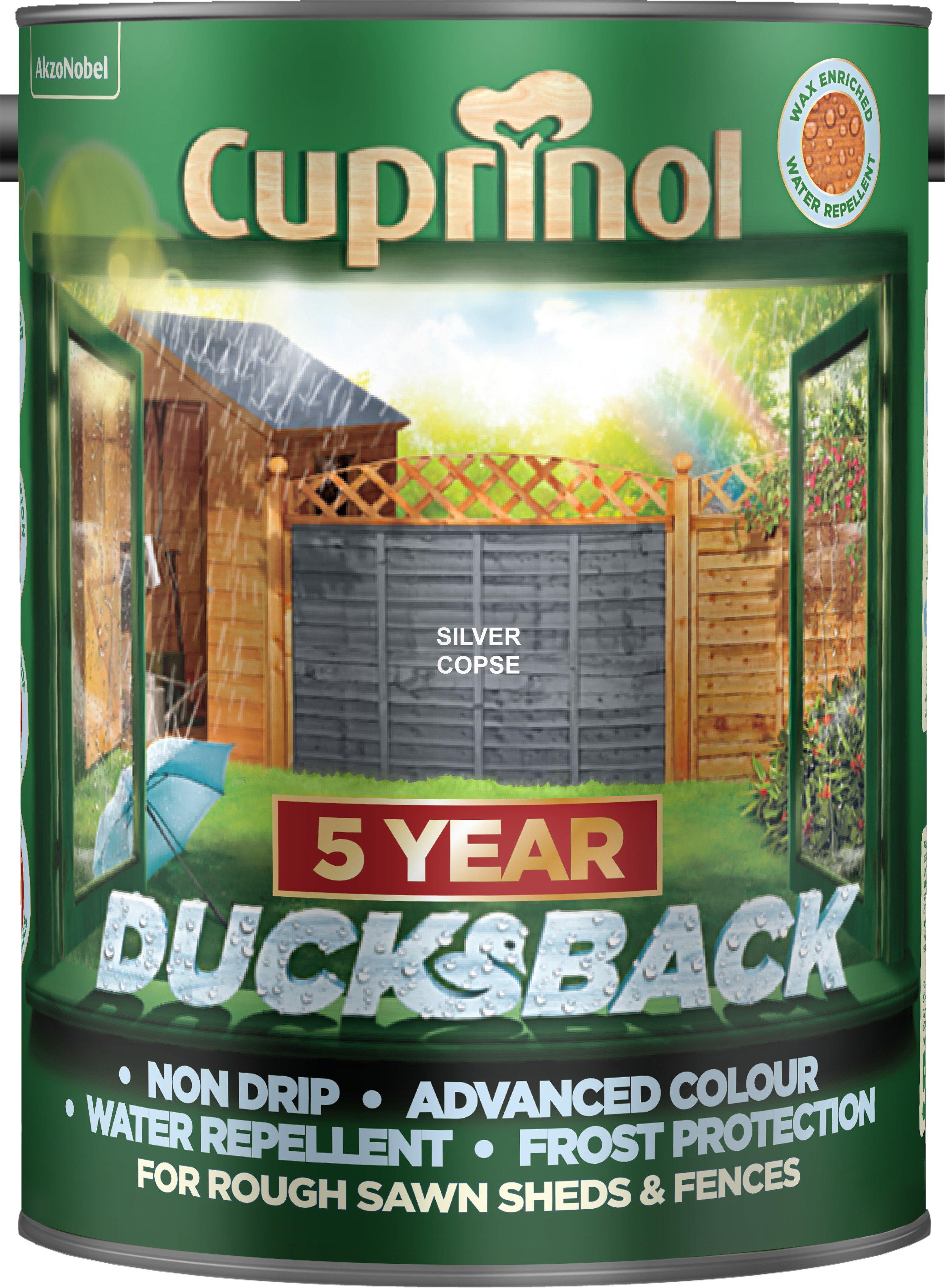 Cuprinol 5 Year Duckback 5L Silver Copse