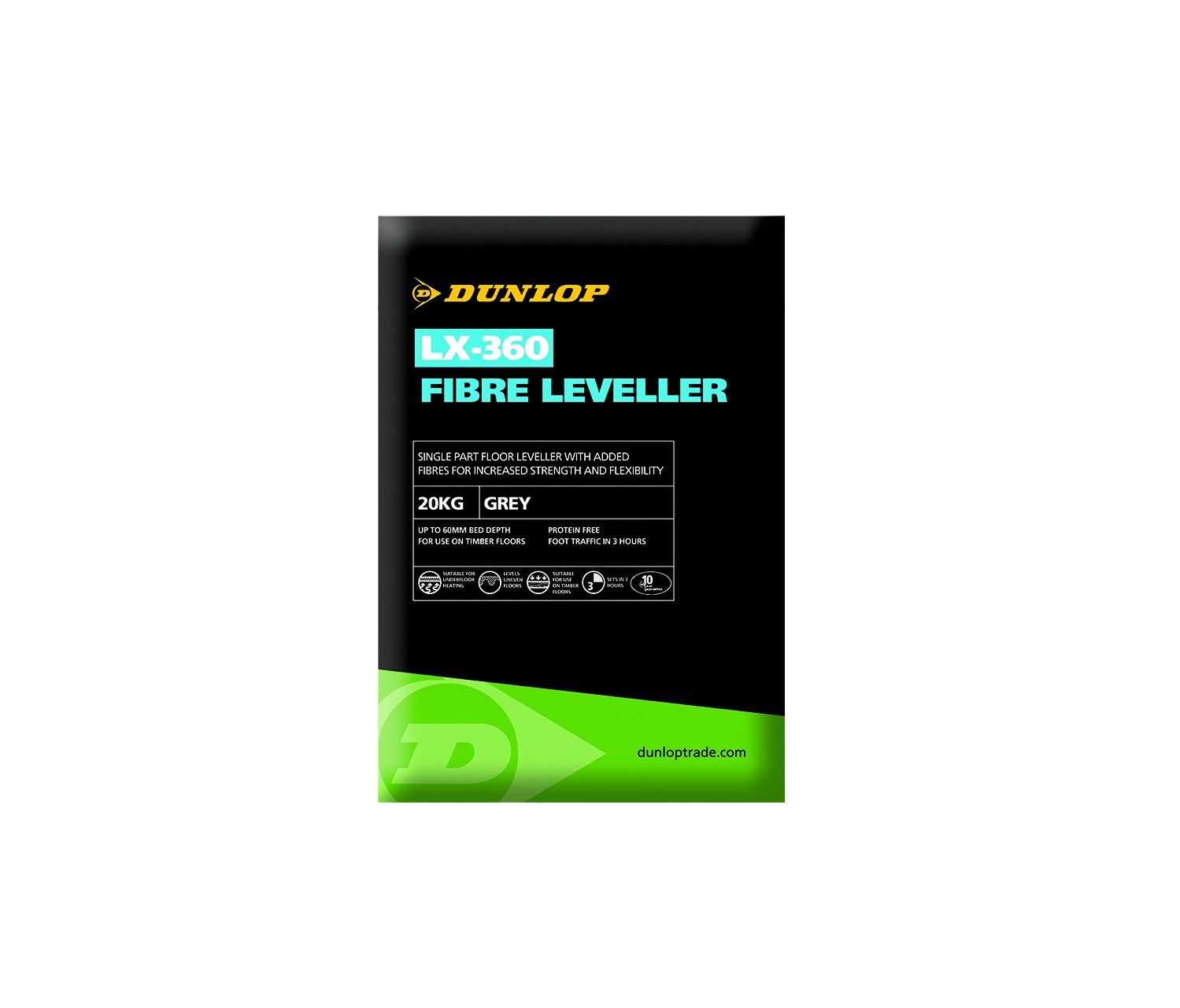 DUNLOP LX-360 FIBRE LEVELLER GREY 20KG [DUN25279]