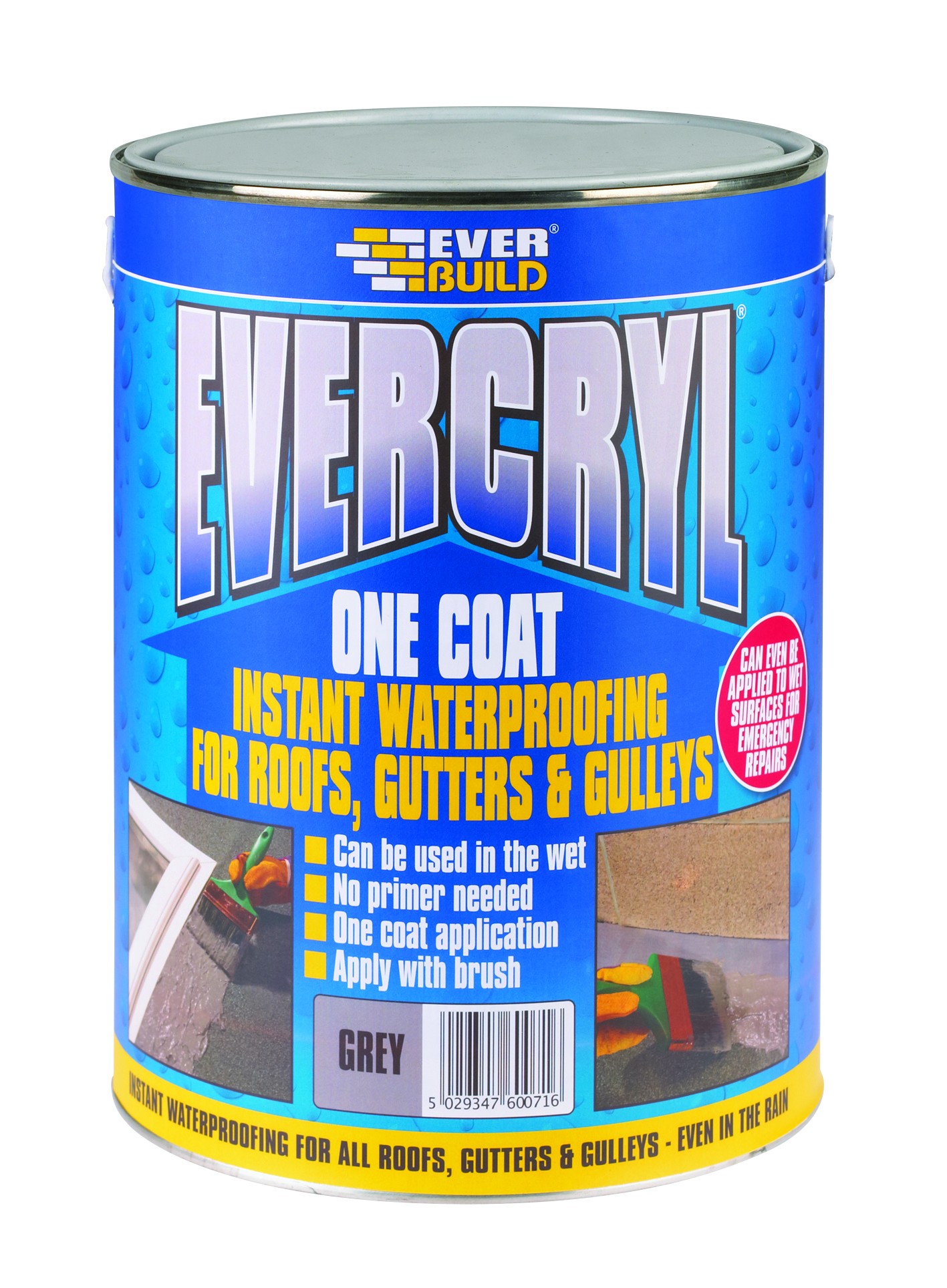 SikaEverbuild Evercryl One Coat Black 5kg [SIKEVCBK5]