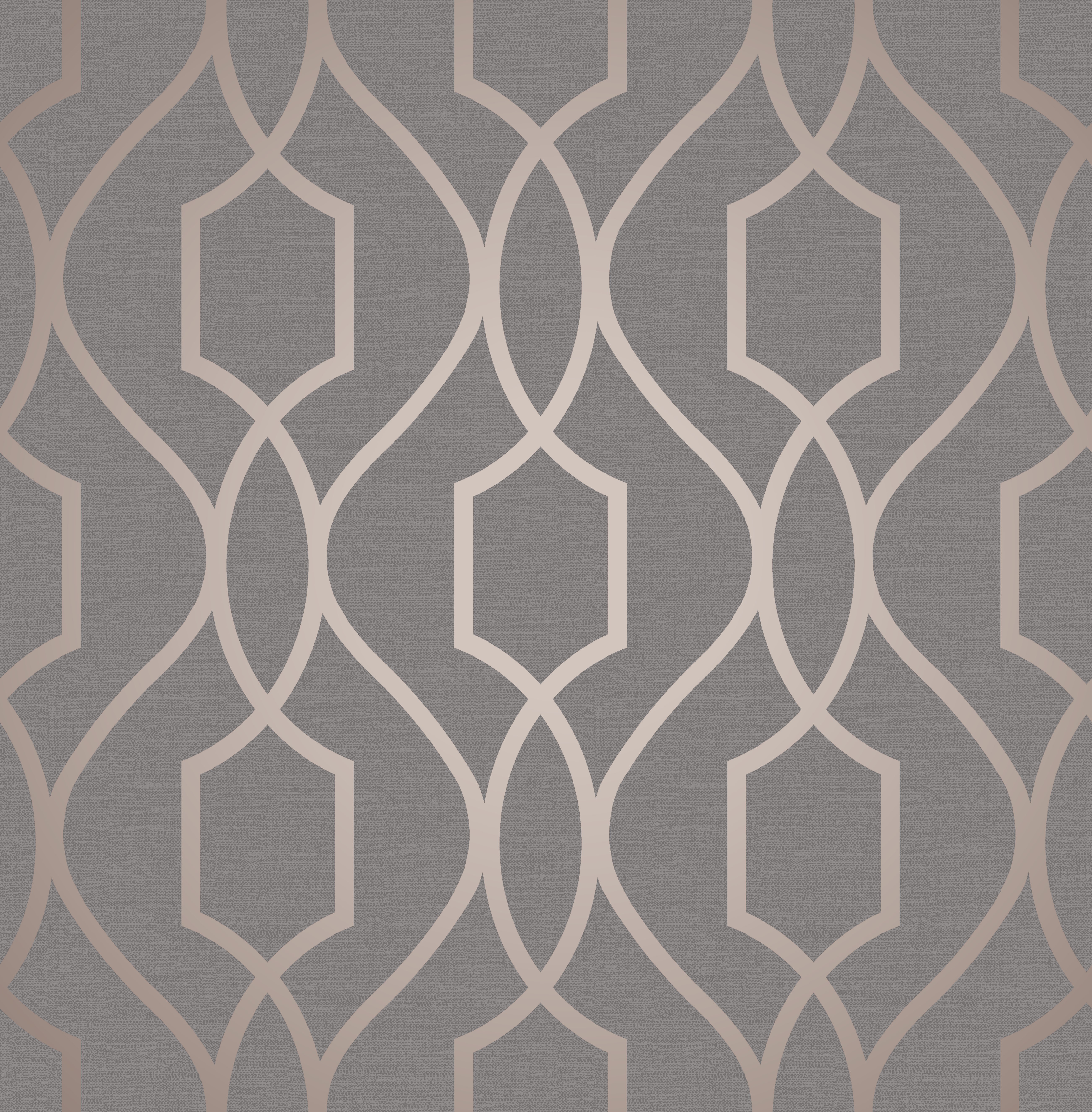 Apex Trellis Sidewall Wallpaper - Copper Charcoal  FD41998