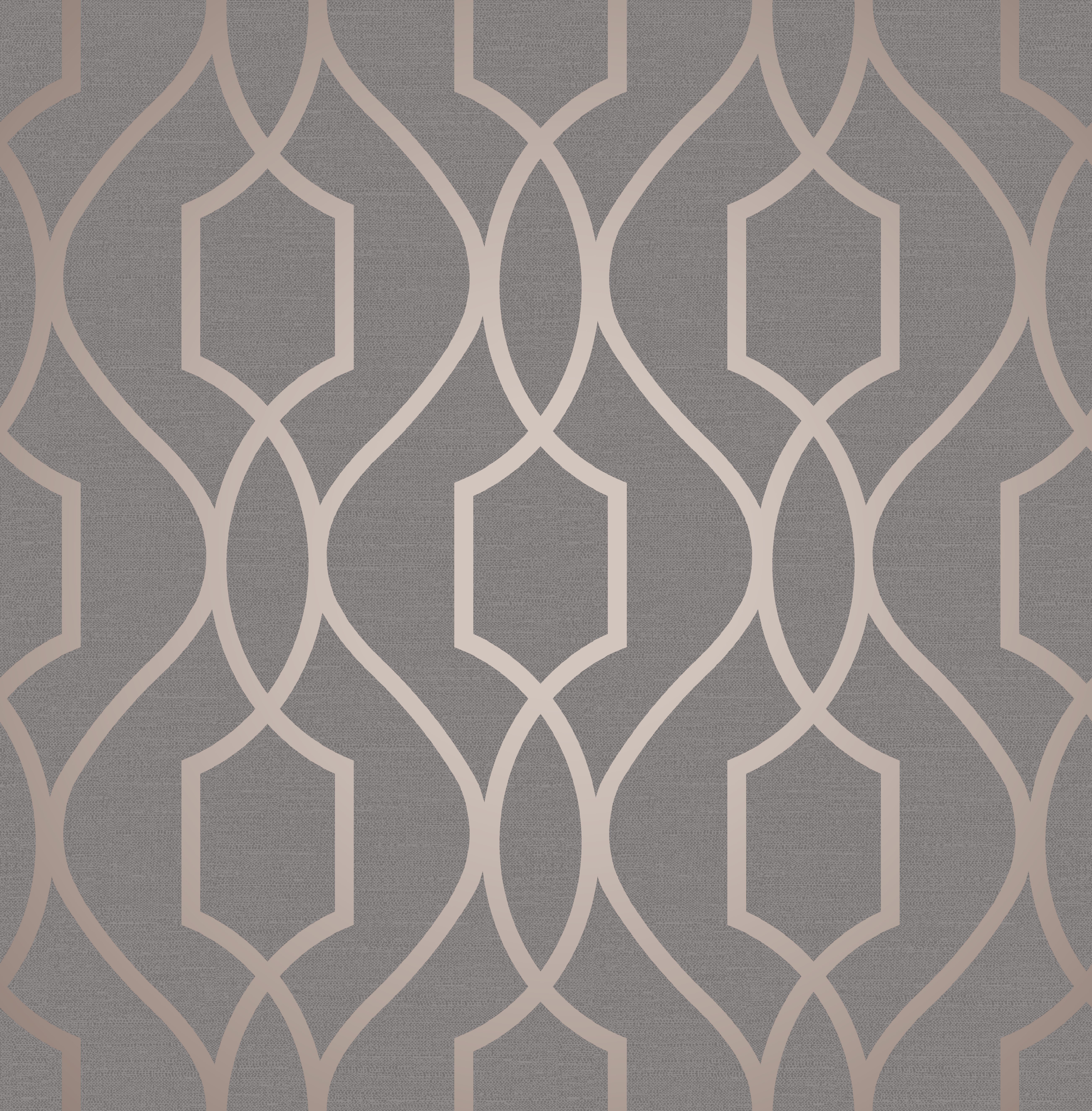 Apex Trellis Sidewall Wallpaper - Copper Charcoal  FD41998