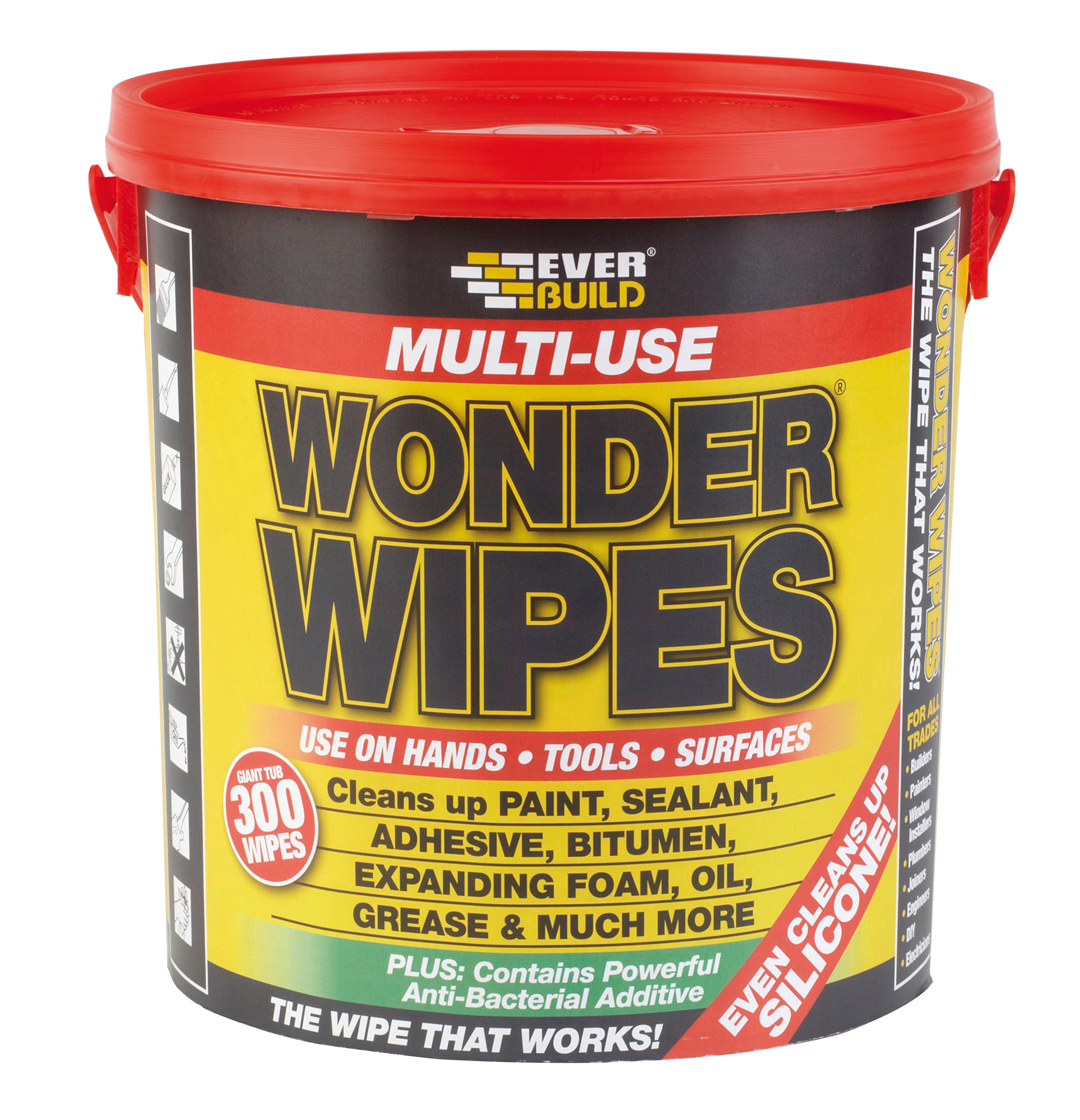 SikaEverbuild Multi-Use Wonder Wipes Giant Tub 300Pk [EVBGIANTWIPE]