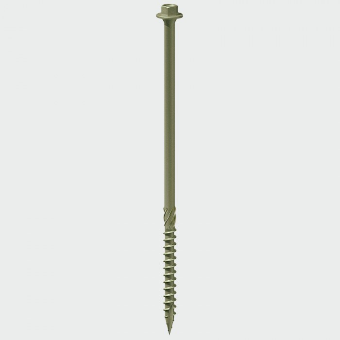 In-Dex Timber Screw HEX -Green 6.7 x250mm 50Pk  :250IN