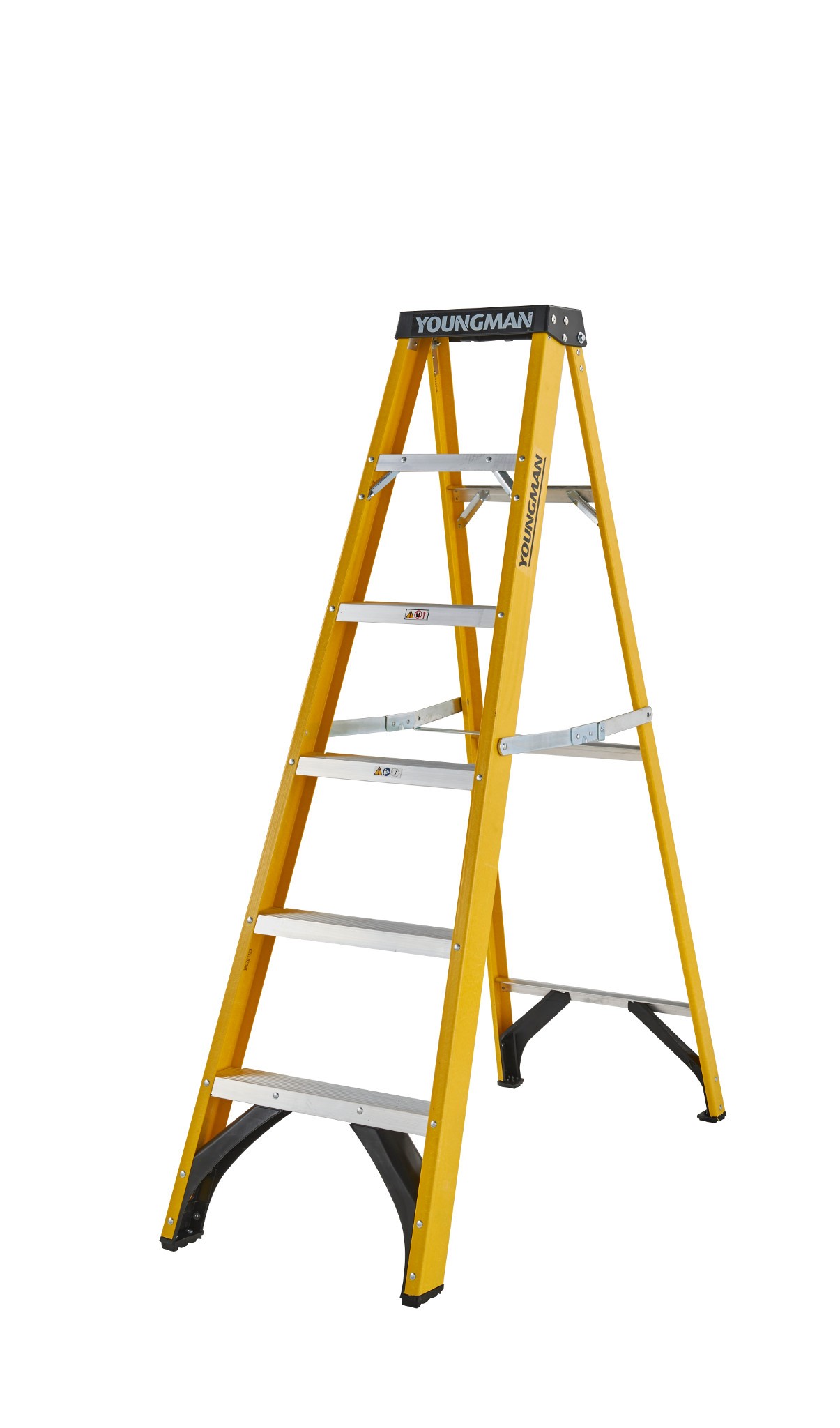 YOUNGMAN 52744618 GRP 6 Tread Heavy Duty Trade Stepladder [WER52744618]  WER52744618