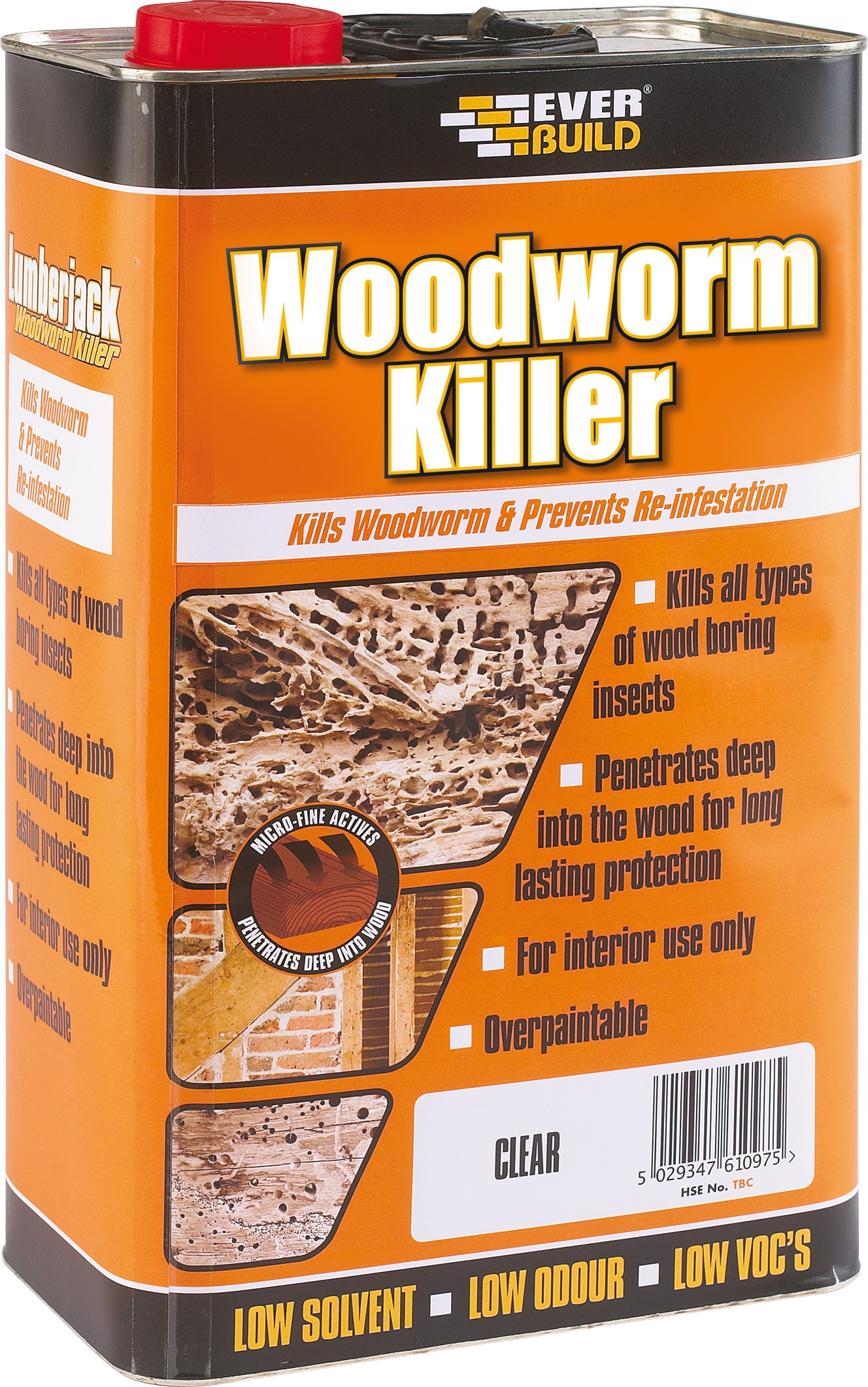 SikaEverbuild Woodworm Killer 5L Clear [EVBLJWORM05]