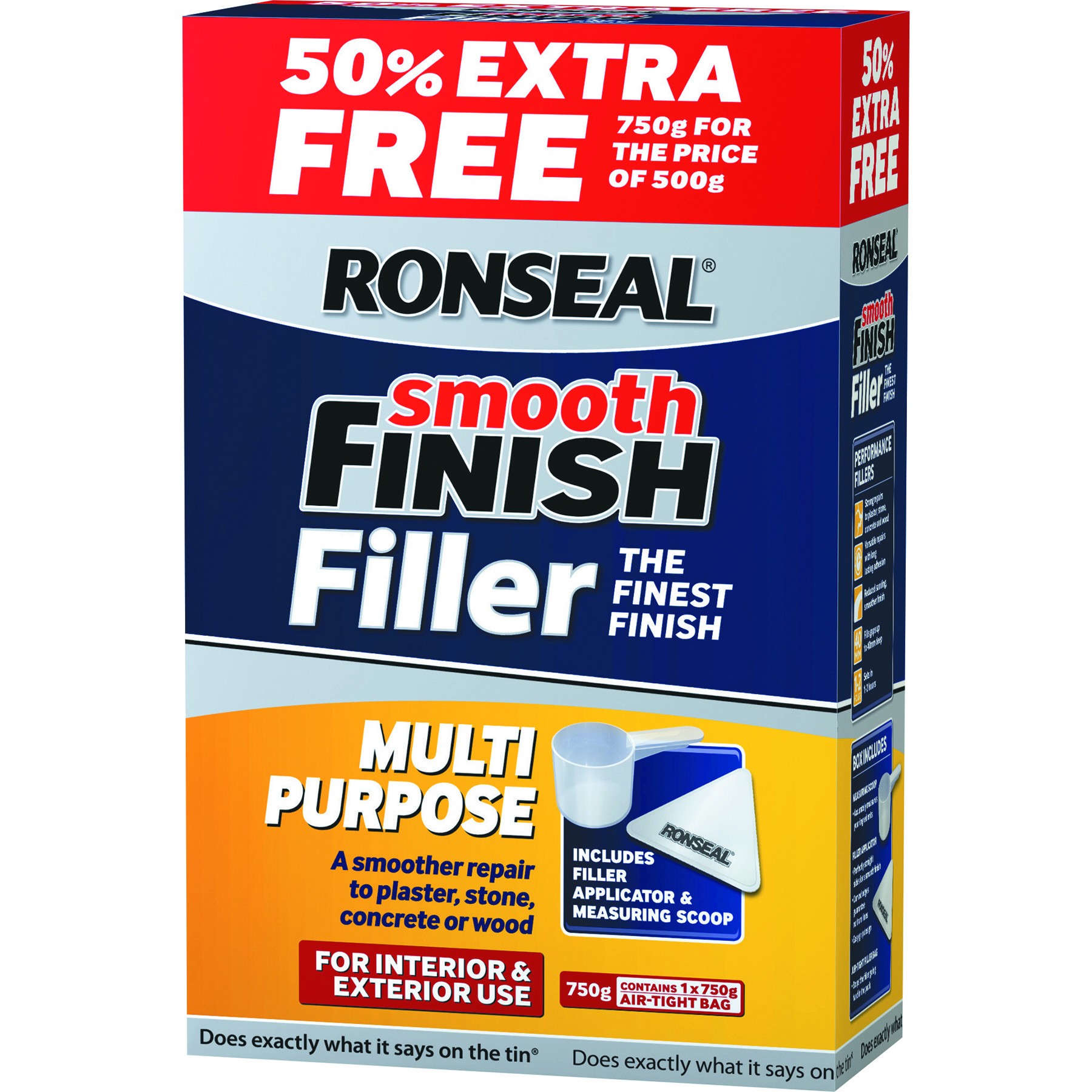 Ronseal Smooth Finish Multi Purpose Powder Wall Filler 2kg [RONS36550]