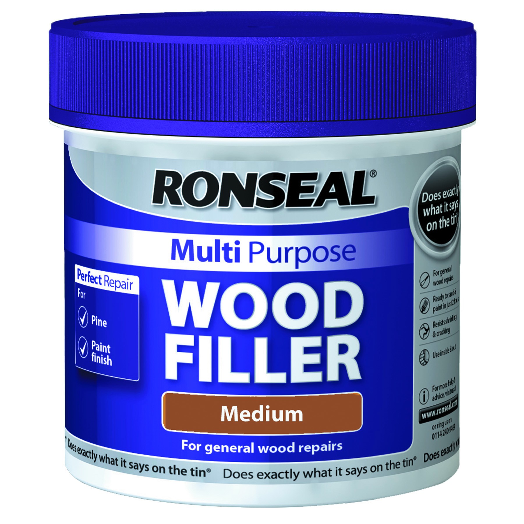 Ronseal Multi-Purpose Wood Filler 100g White [RONS33639]