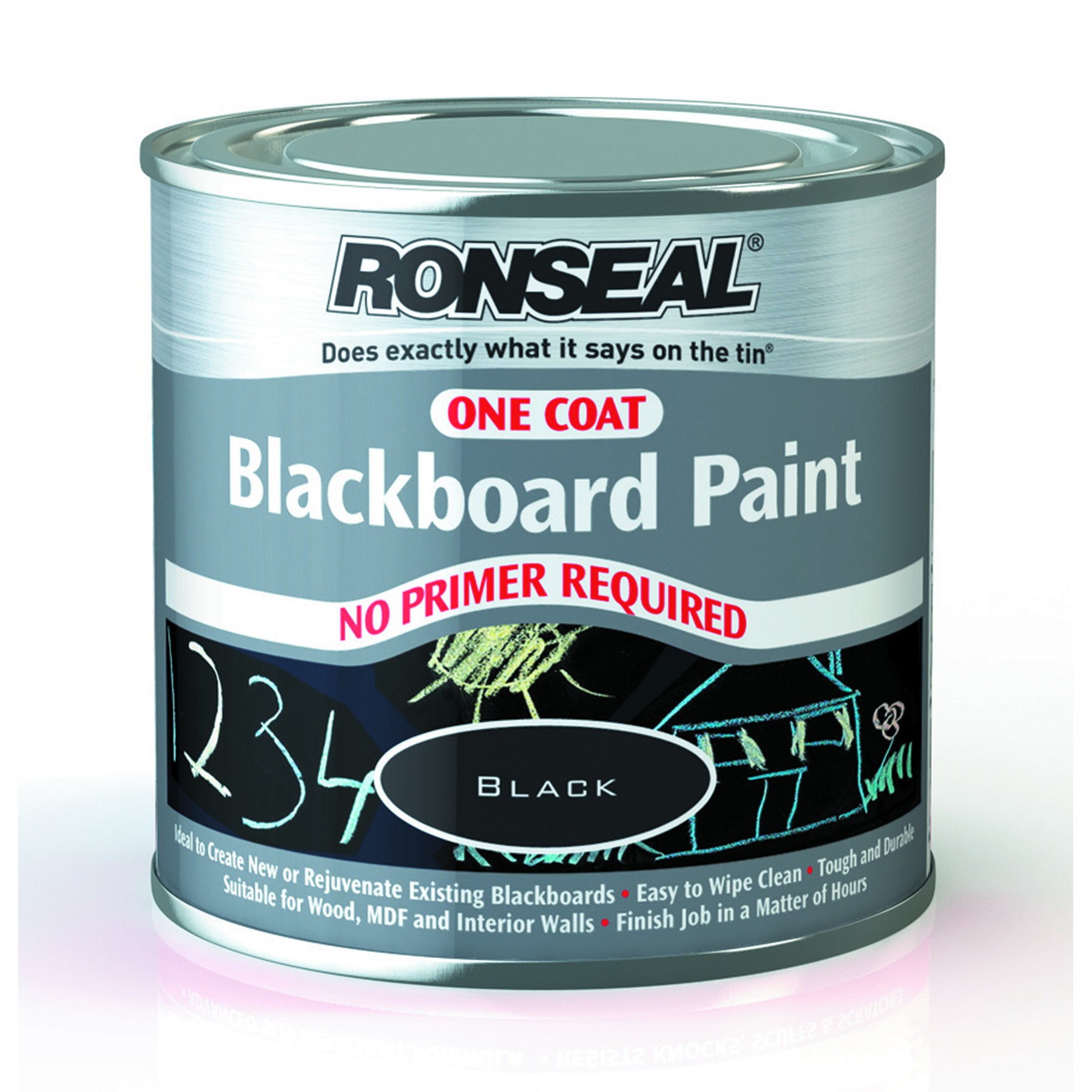 Ronseal One Coat Blackboard Paint 250ml [RONS35227]