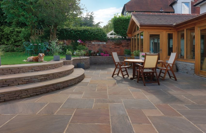 Pavestone Classic Sandstone Paving 900 x 600mm Raj Blend [01604002]