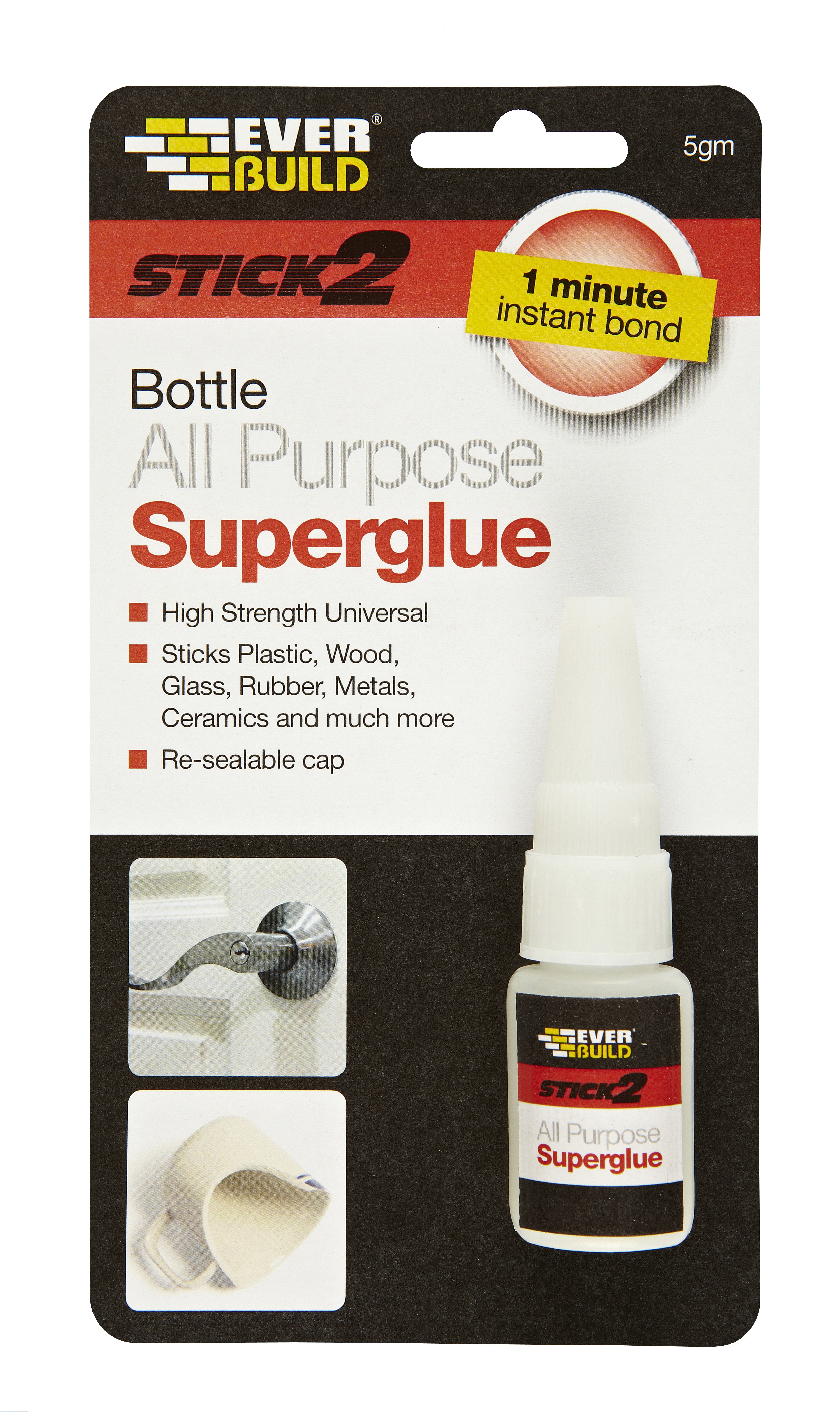SikaEverbuild Stick2 All Purpose Superglue 5gm Clear [EVBS2SUPBOT05]