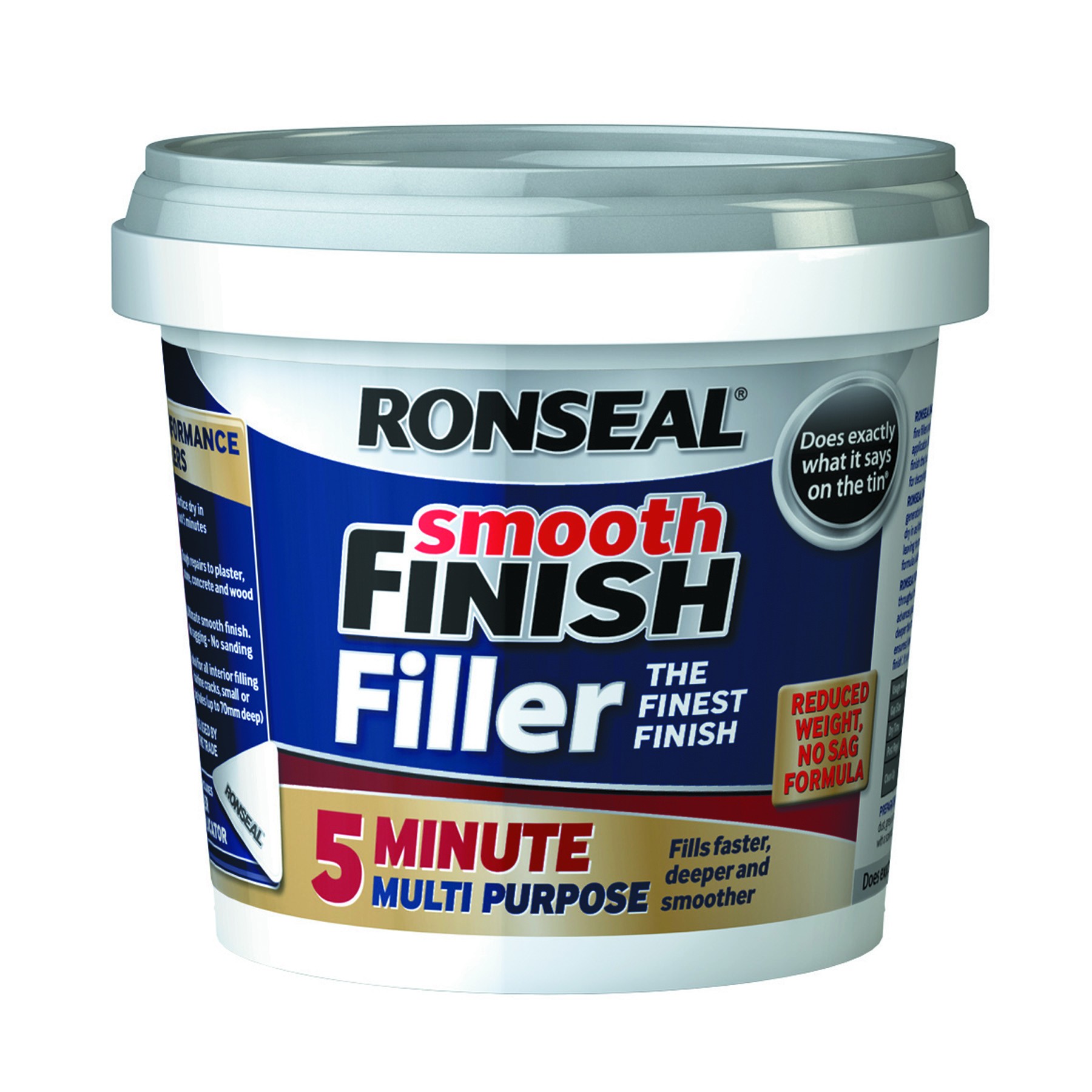 Ronseal Smooth Finish 5 Minute Wall Filler 600ml [RONS36564]