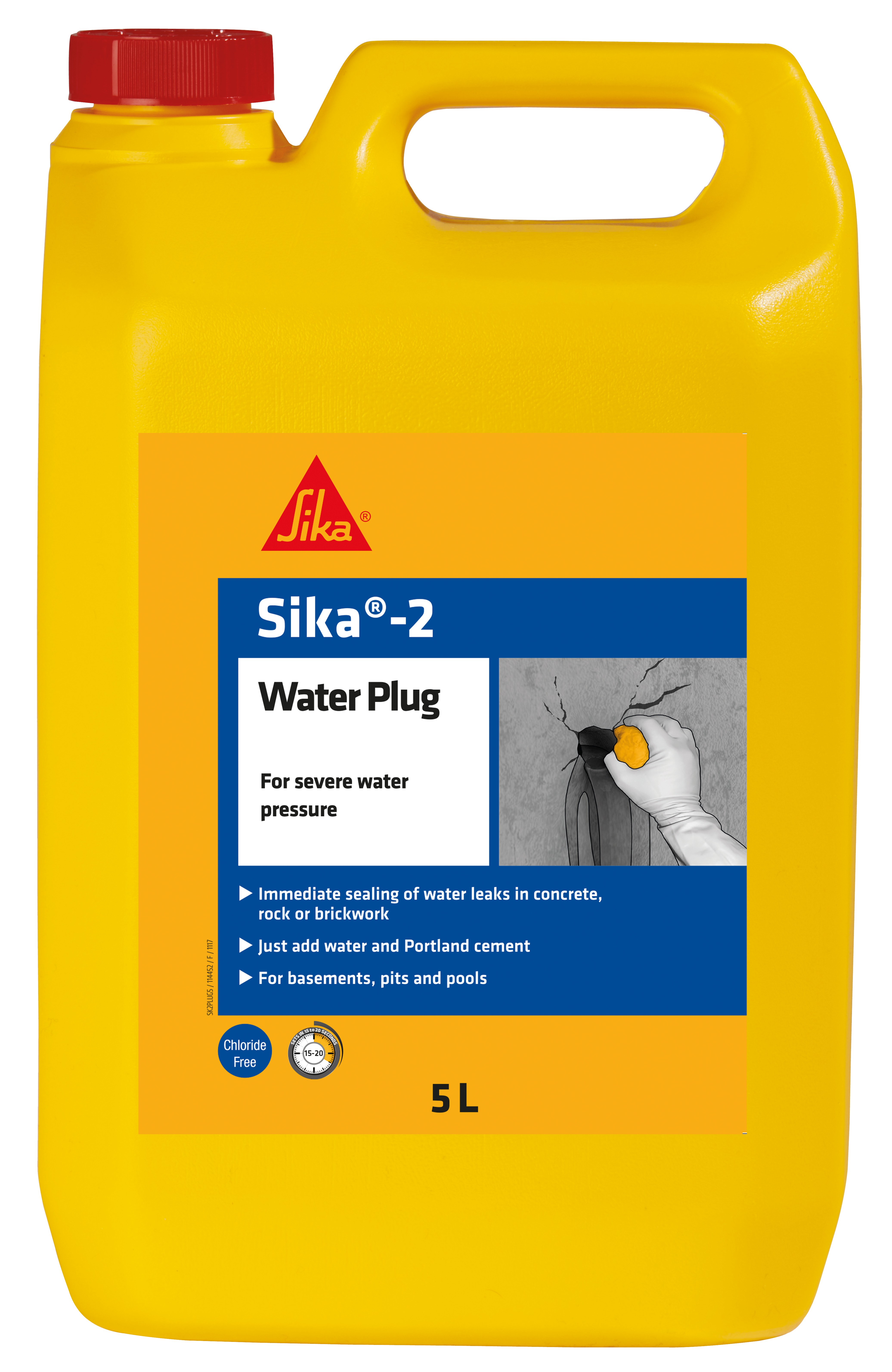 SikaEverbuild No.2 Liquid Water Plug 5L Red [SIK1070205]