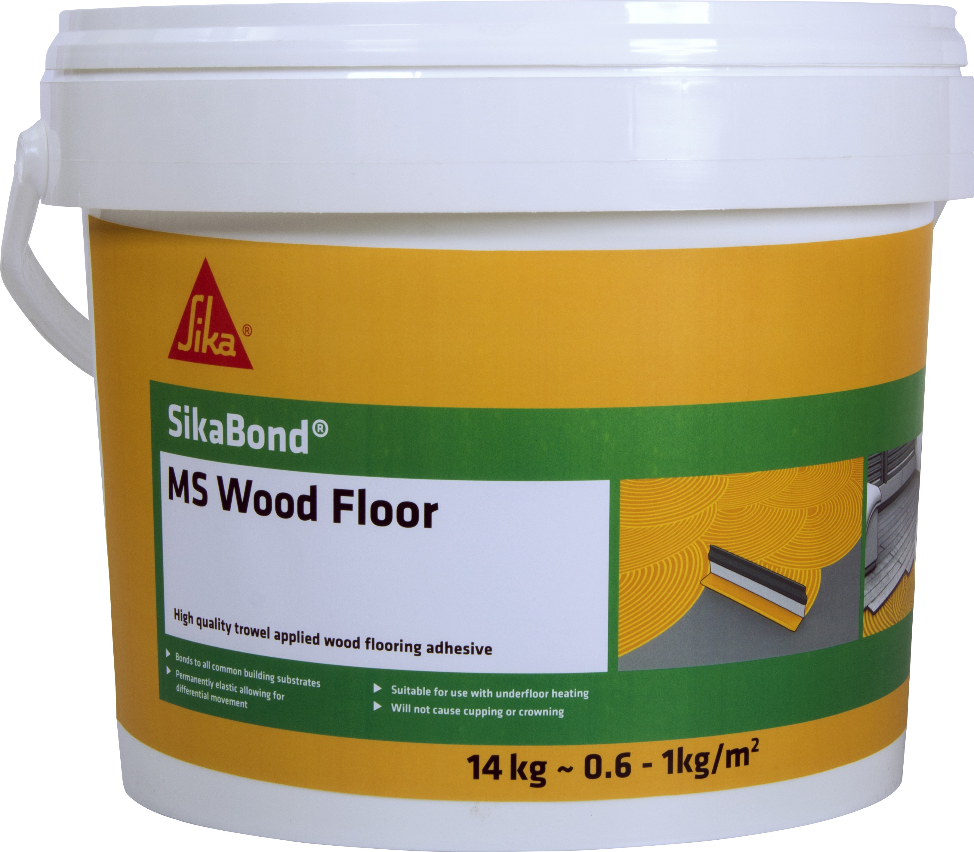SikaEverbuild SikaBond MS Wood Floor 14kg + Trowel Parquet Brown  [SESKBDMSFL14]