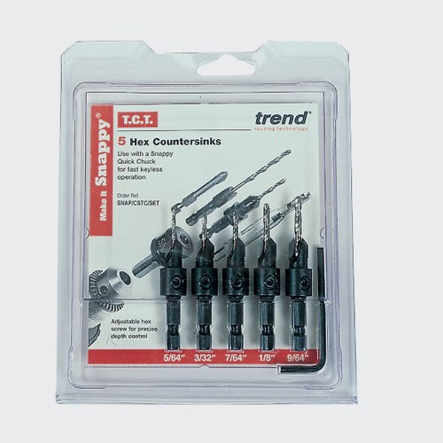 Trend SNAP/CSTC/SET  Snappy 5 piece TCT Countersink Set   TRSNAPCSTCSET